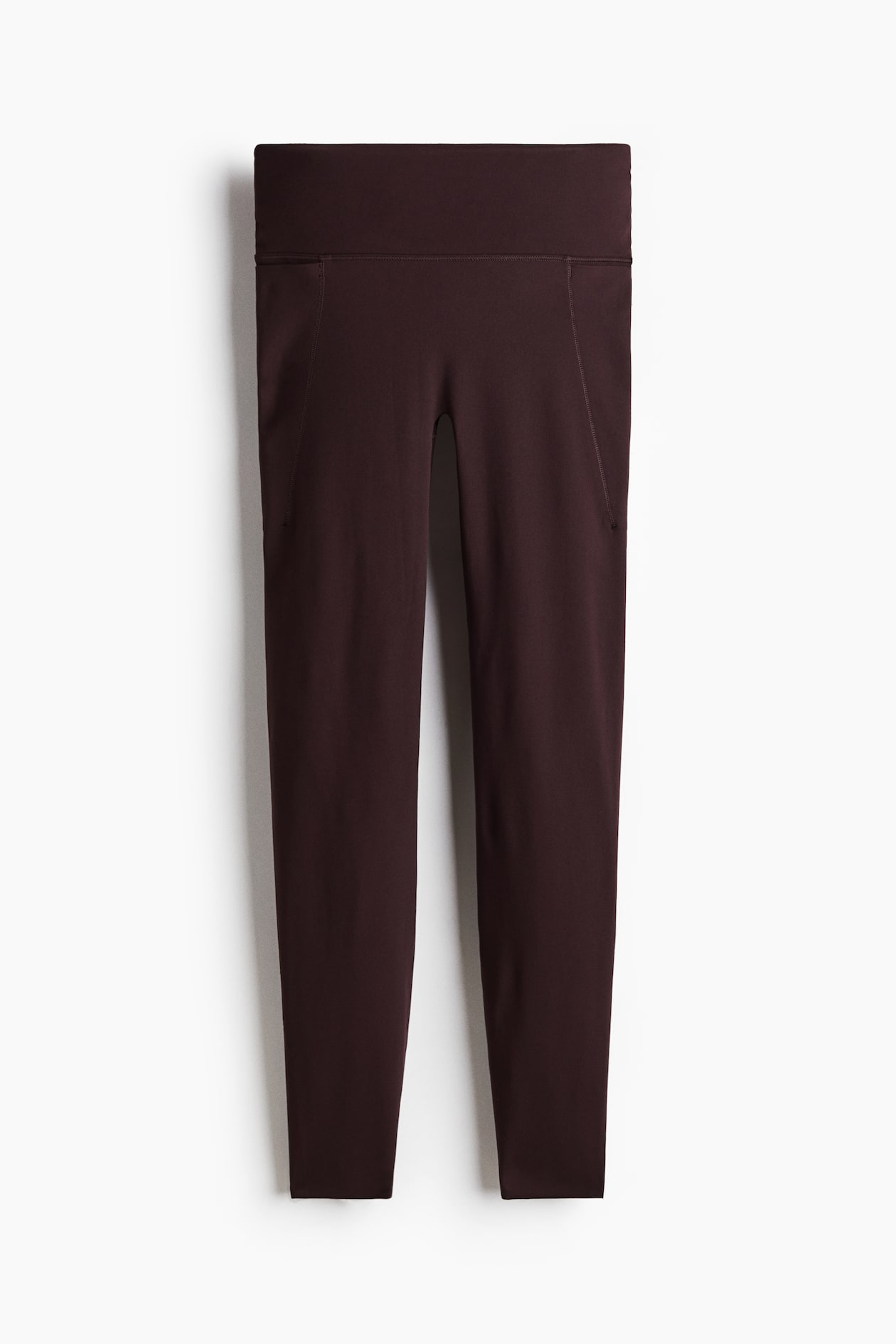 Chocolate plum Pocket-detail sports leggings with SoftMove™