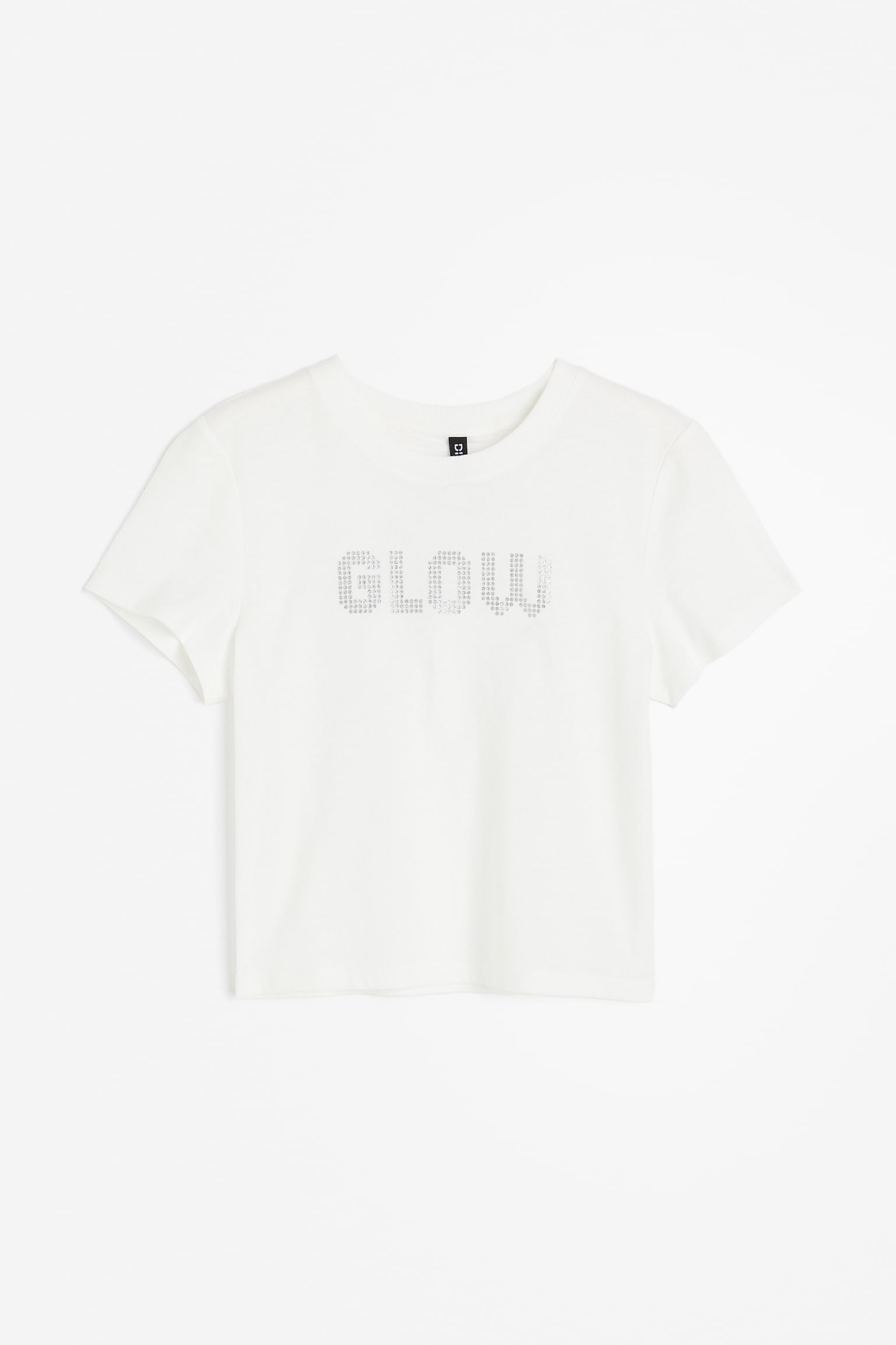 Glittery-motif T-shirt - Cream/Glow - 1