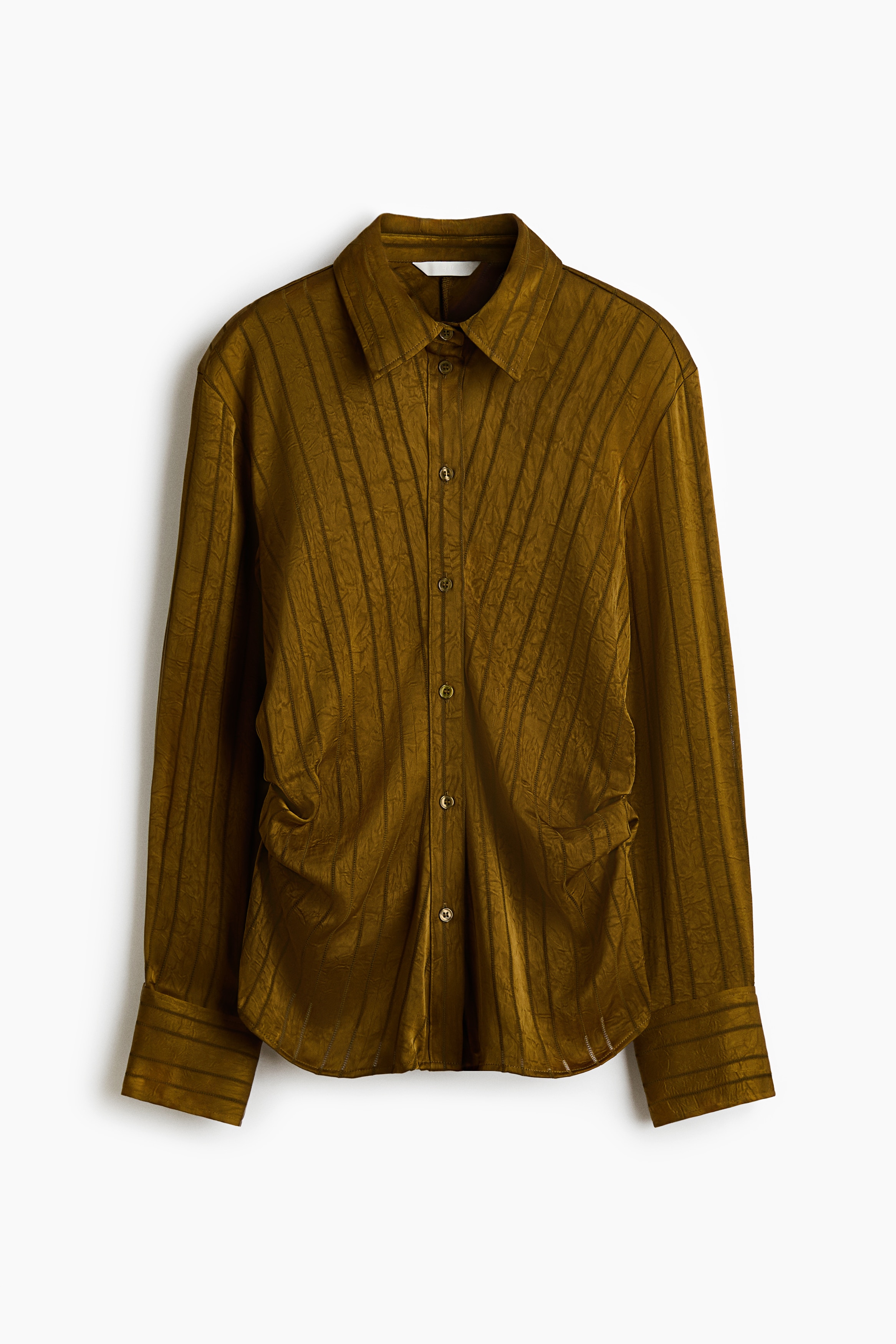 Draped Shirt - Golden olive