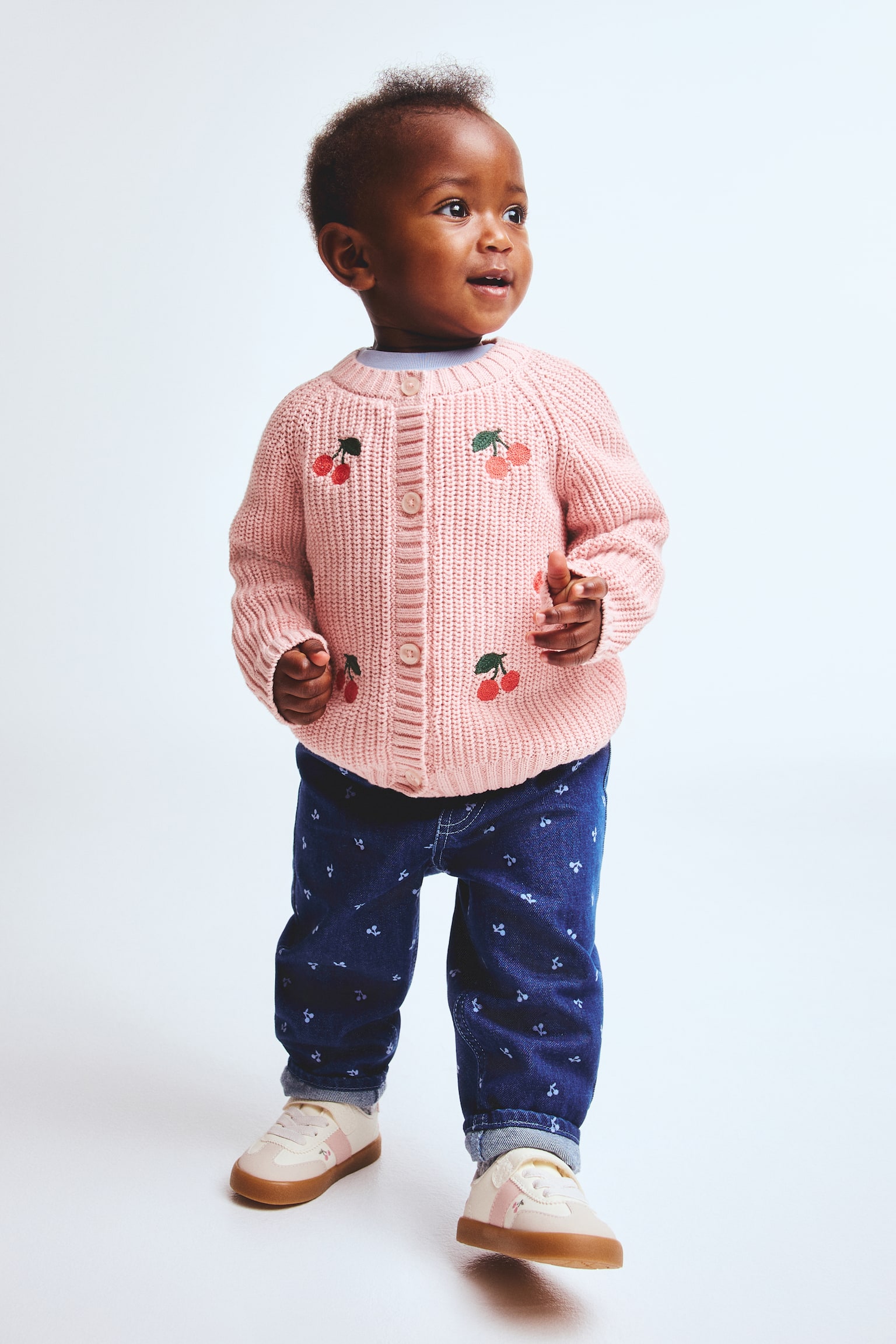 Áo cardigan có hoạ tiết thêu - Màu hồng/Quả anh đào - 5