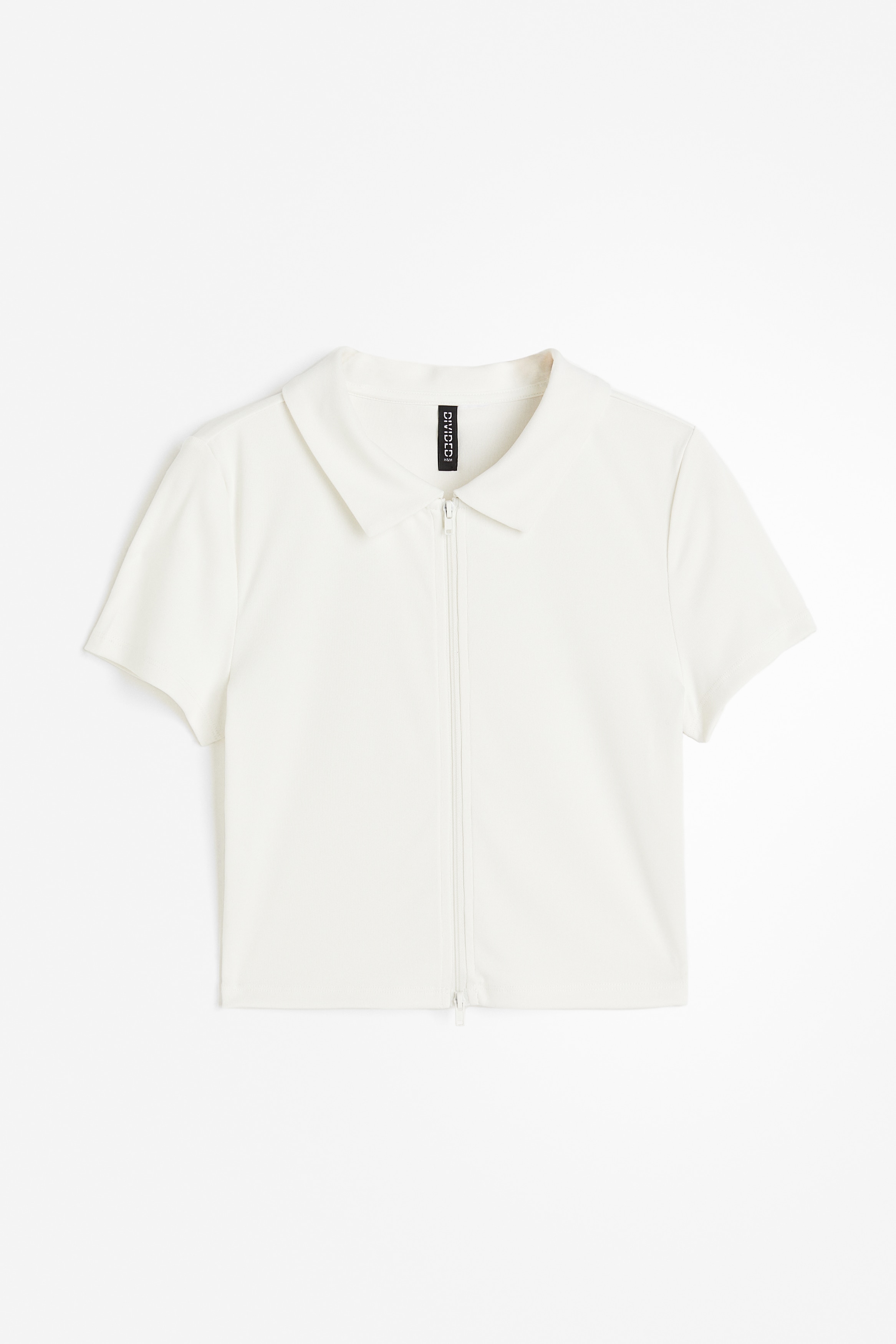 Women's Natural white Collared zip-through top | H&M