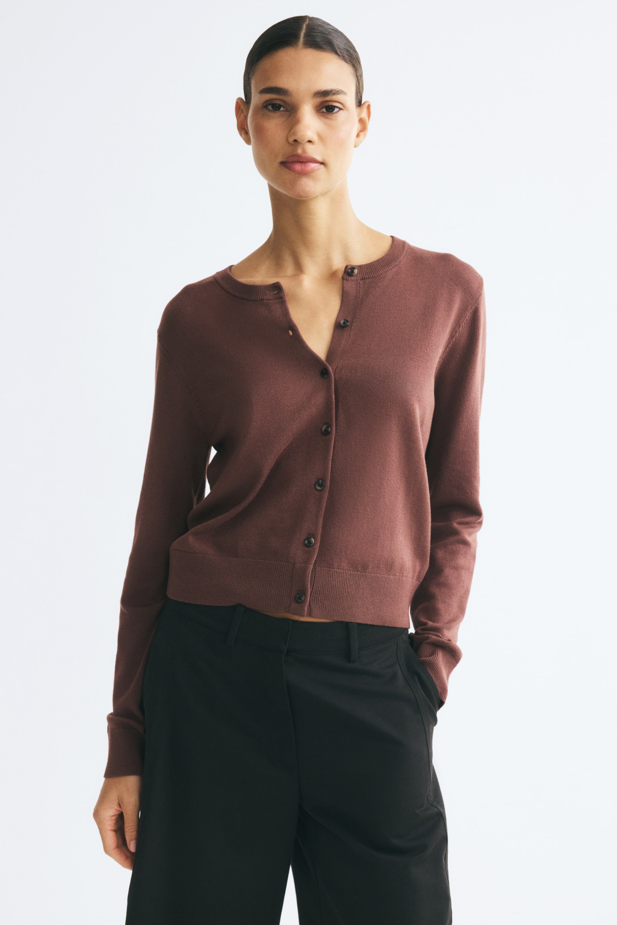 Fine-Knit Cardigan
