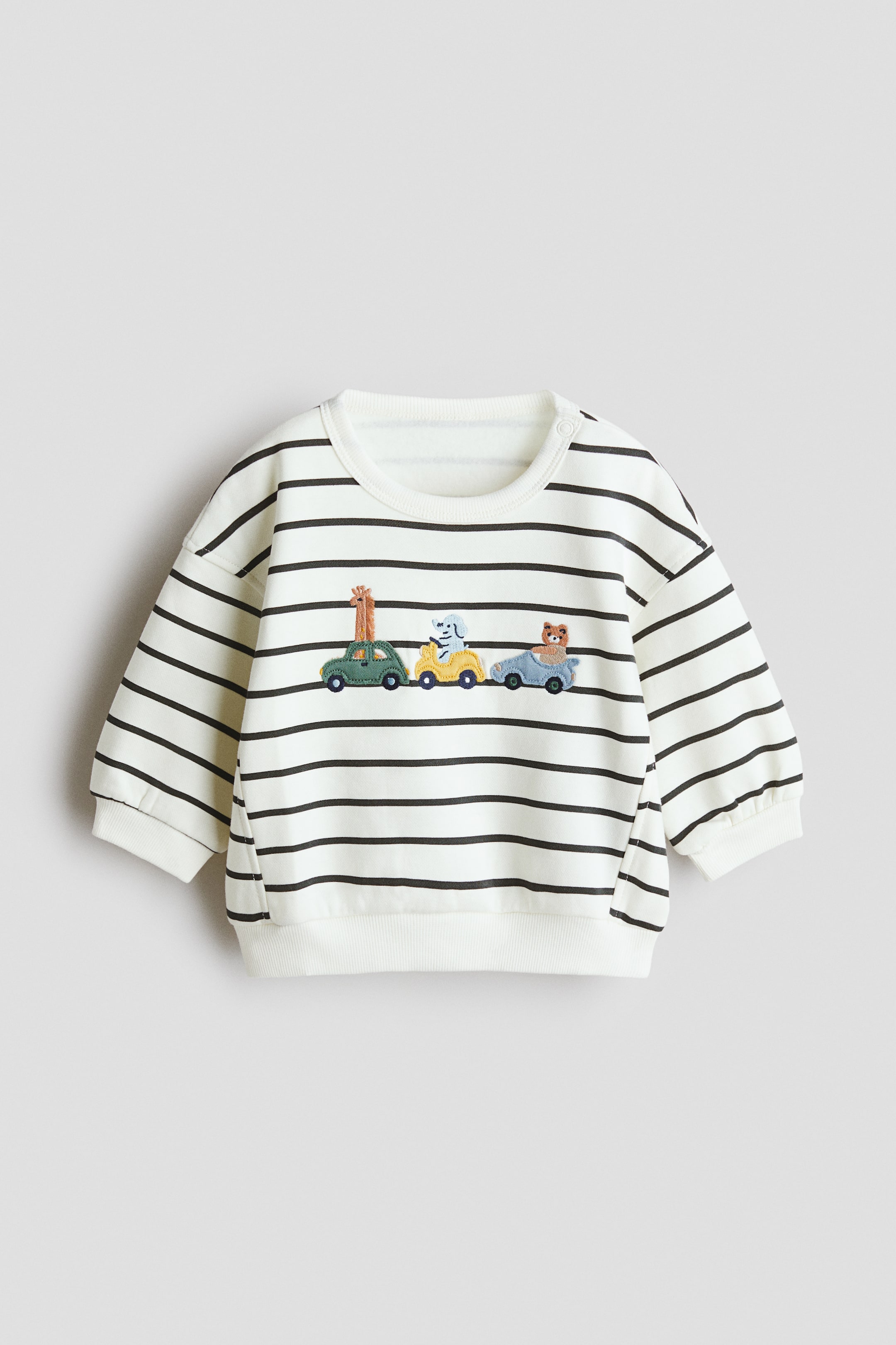 View larger image: Sweatshirt with Motif - White/cars - Kids | H&M US 4