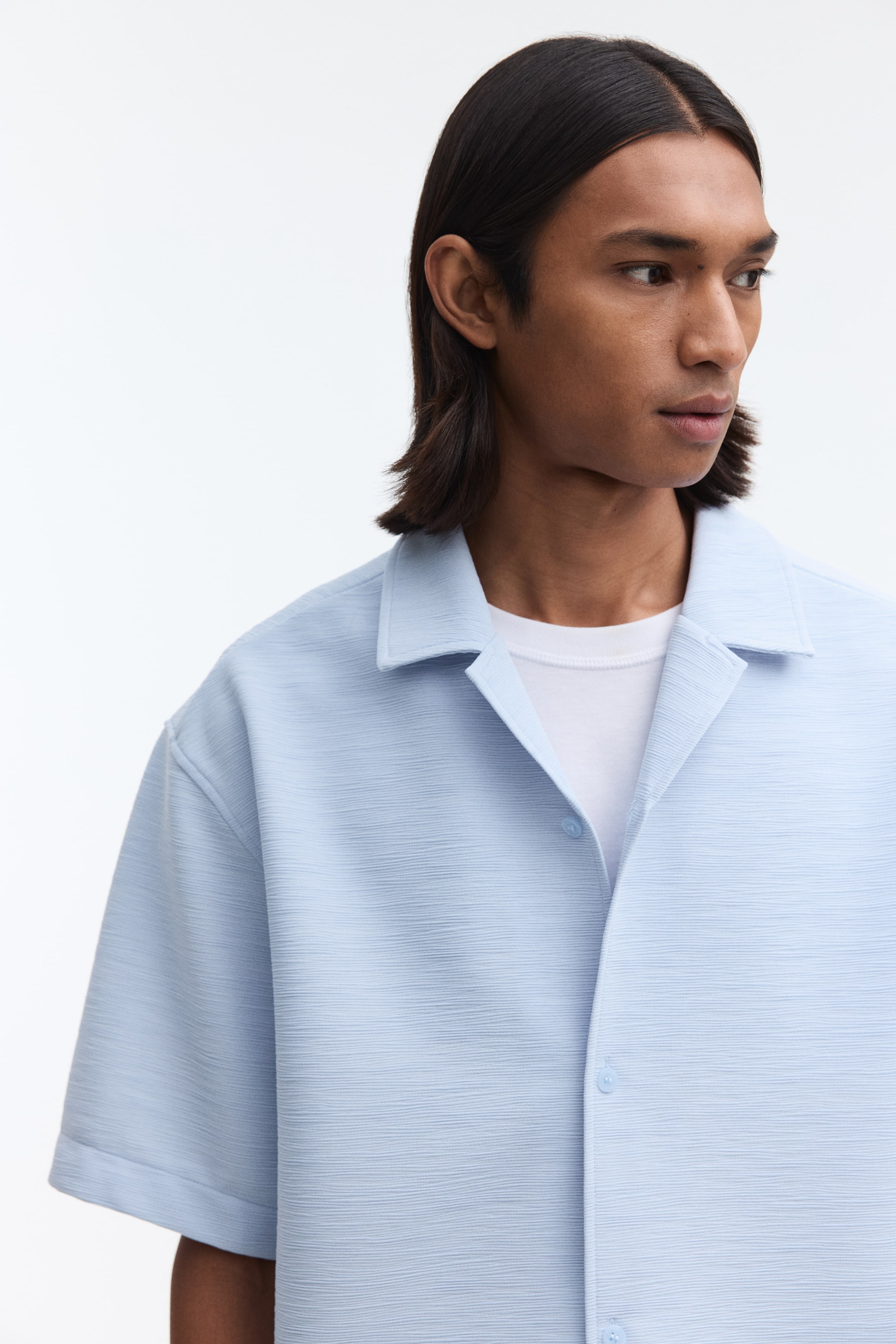 Мужские рубашки H&M Loose-Fit Resort Shirt — фото 4