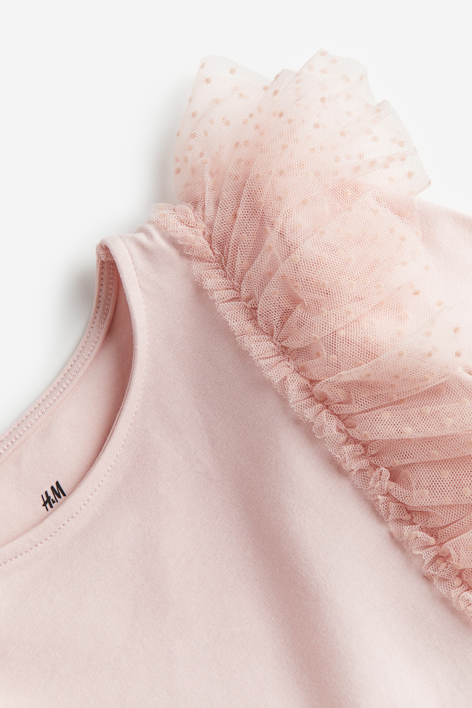 Áo viền nhún bèo - Màu hồng nhạt - 2