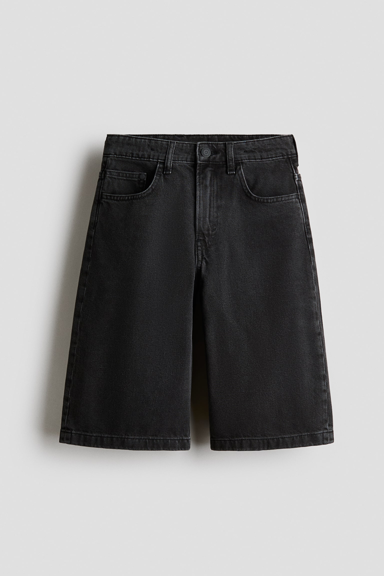 Baggy Fit Denim shorts - אפור כהה/כחול ג'ינס/דוגמה/כחול ג'ינס - 1