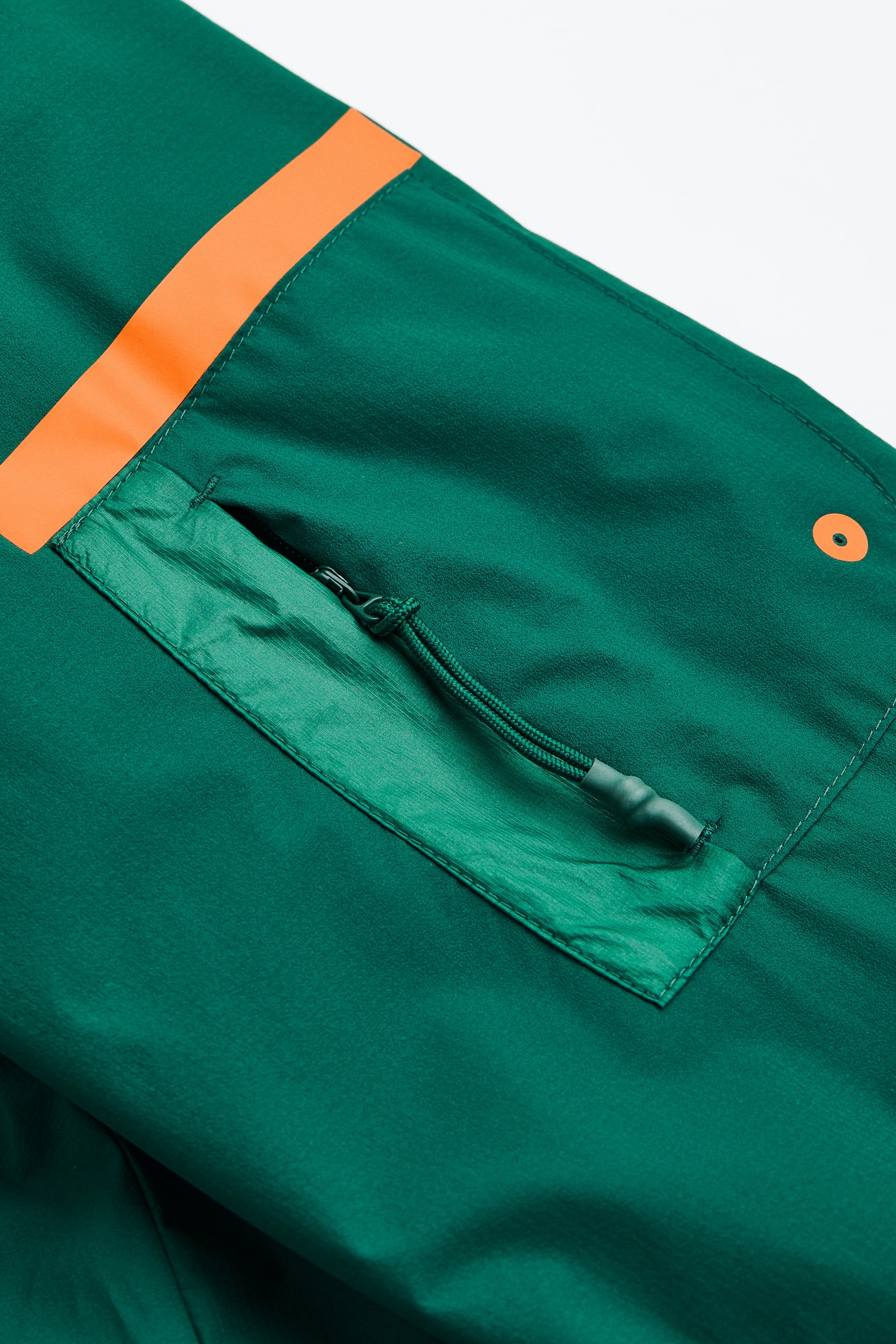 Water-repellent running jacket - Dark green/Bright blue - 2