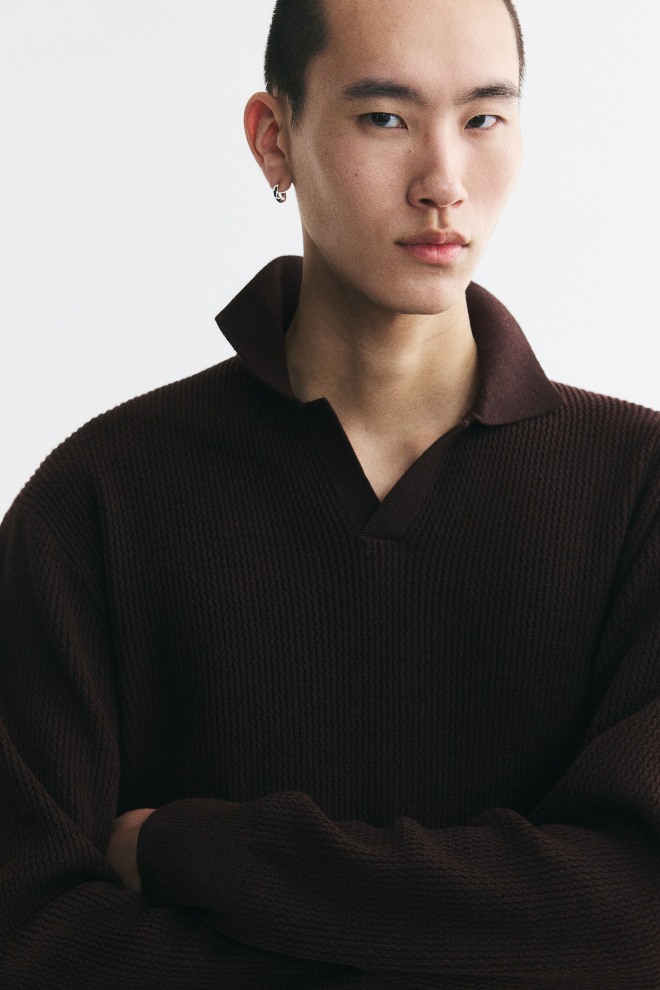 Relaxed-Fit Knit Polo Shirt