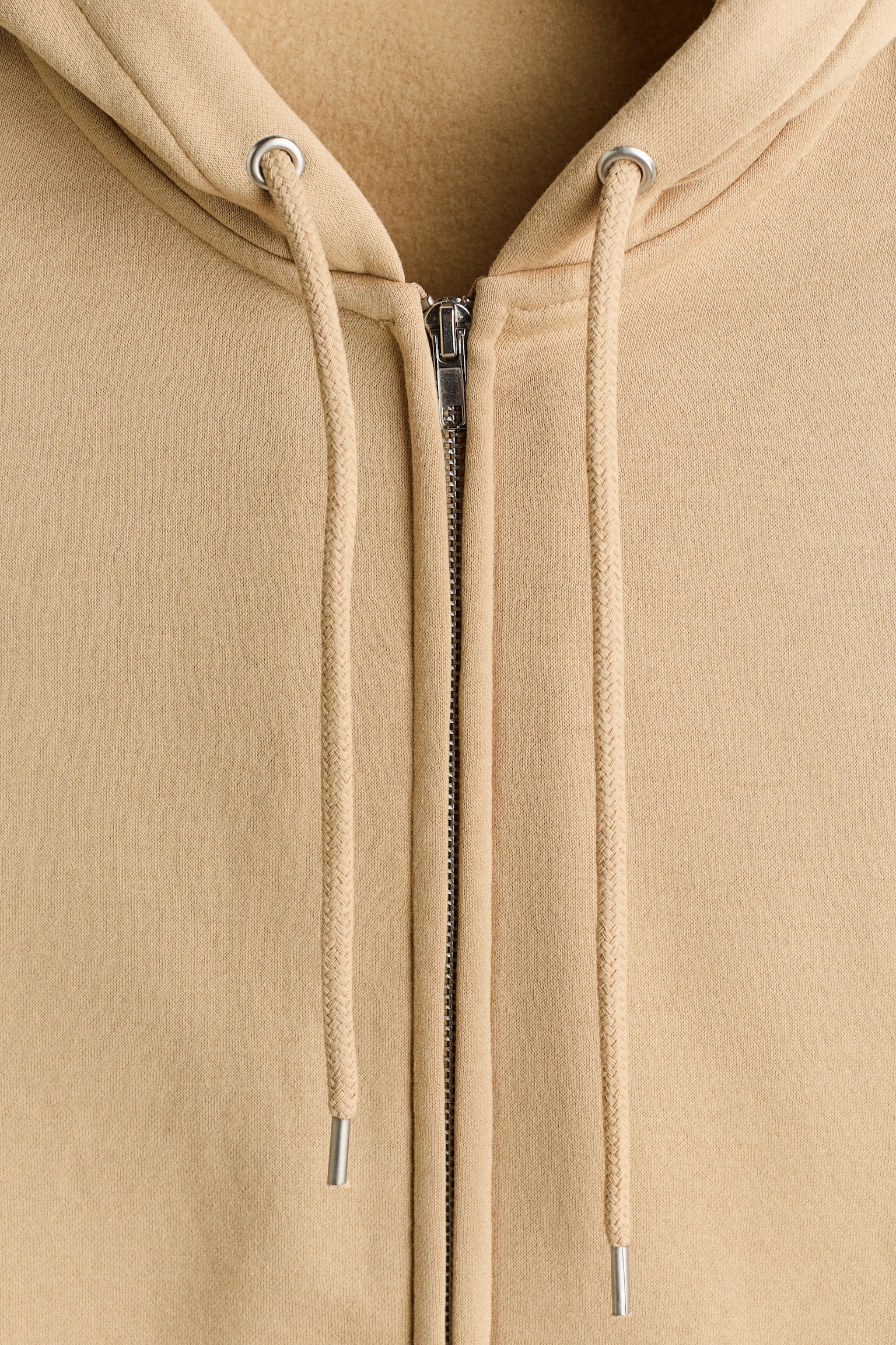 Loose  Fit Zip-through hoodie - Beige/Dark blue/Black/Grey marl/Dark grey/Light grey/Light blue/Khaki green/Brown - 3
