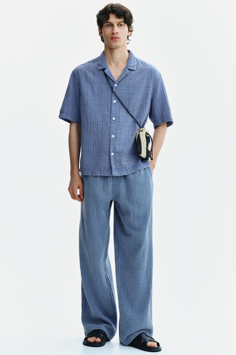 Pantalone od pamučnog muslina Loose Fit