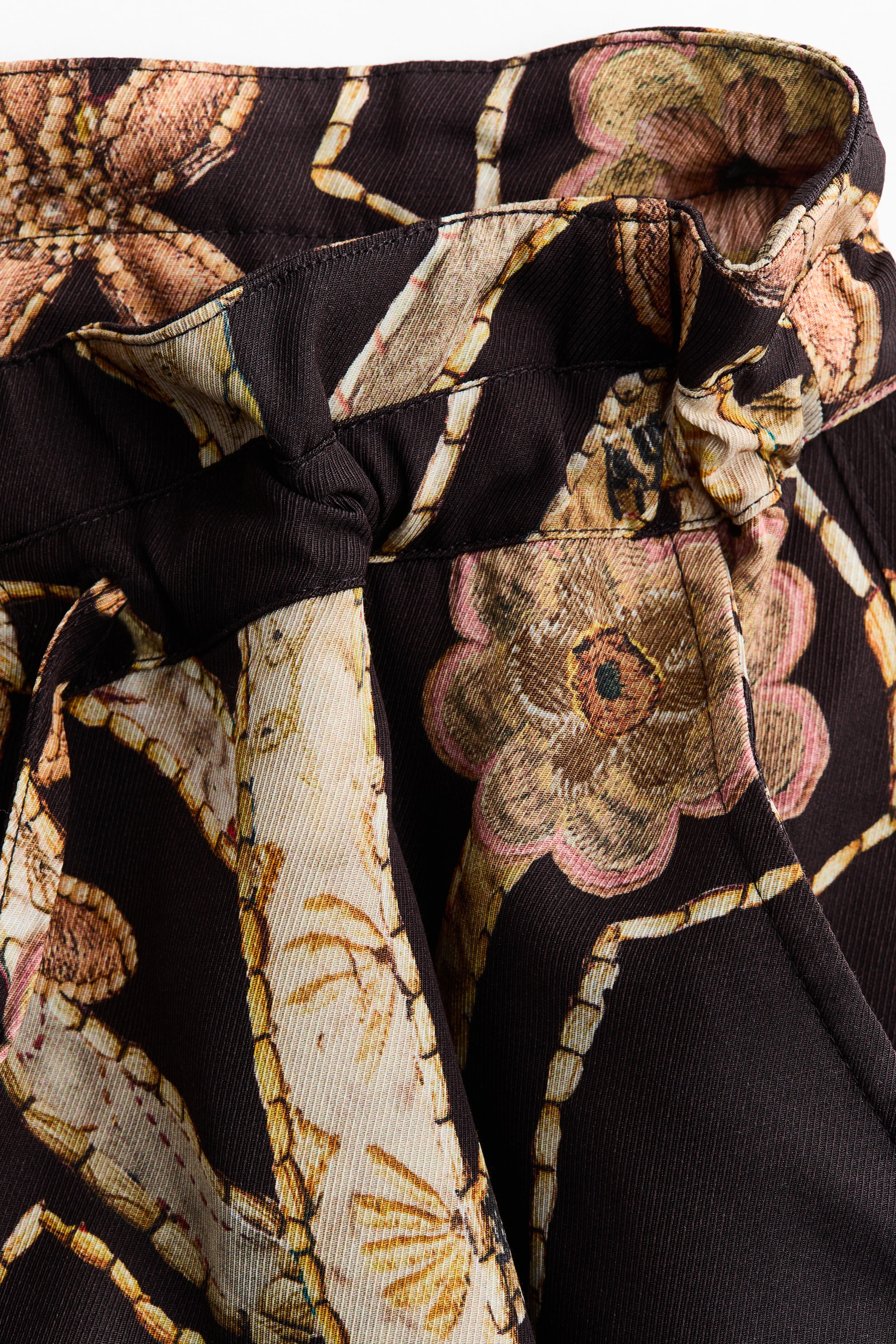 Pantalon en sergé avec imprimé fleuri