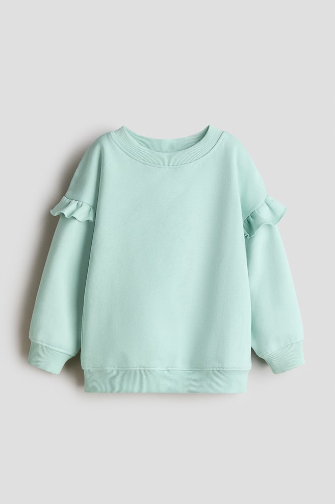 Ruffled Sweatshirt - Mint green/Light pink/Coral pink/Pink/Light purple - 1