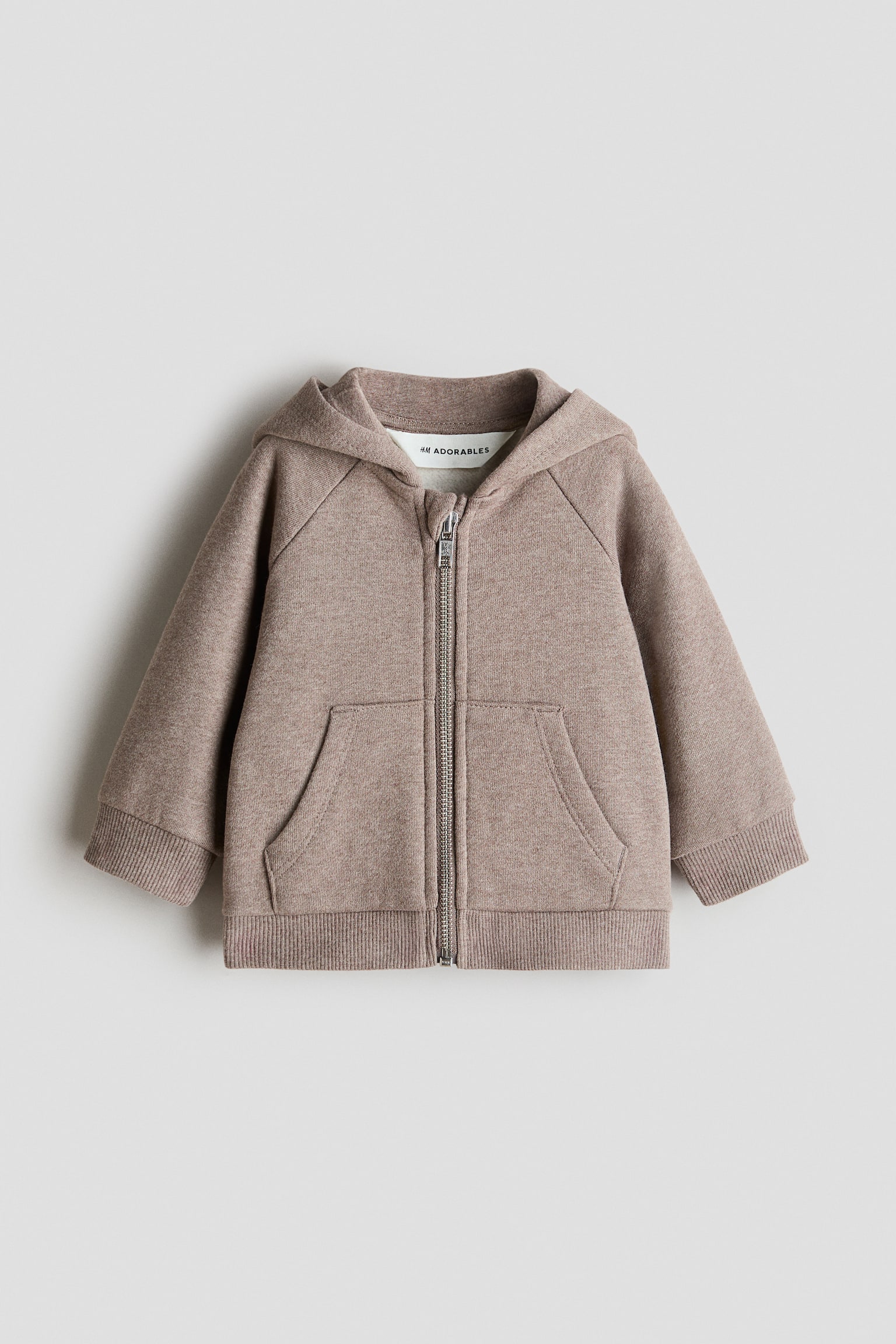 Zip-through hoodie - Beige/Light beige - 1