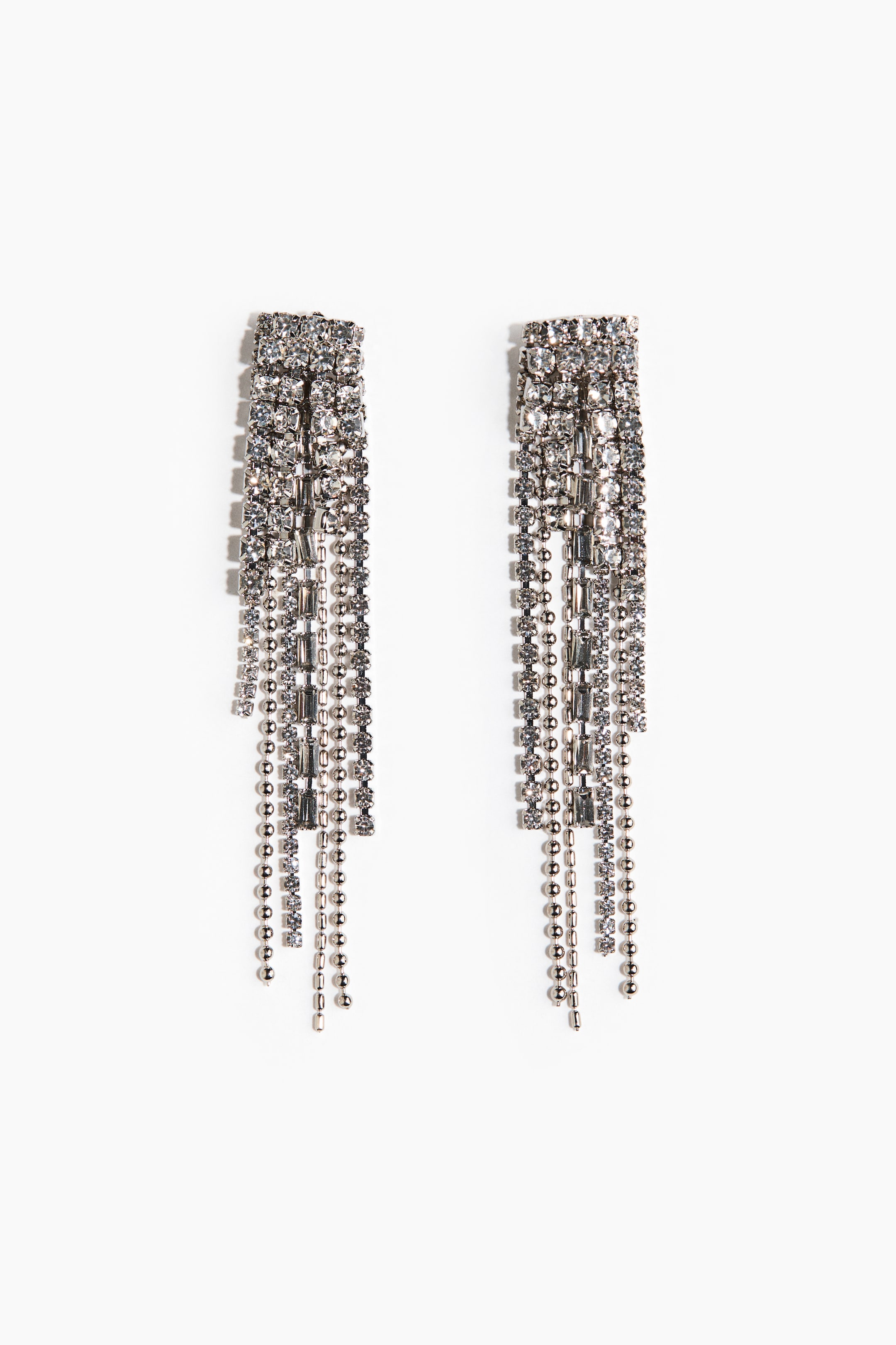 Ver imagen más grande: Rhinestone dangle earrings - Plateado - MUJER | H&M ES 3