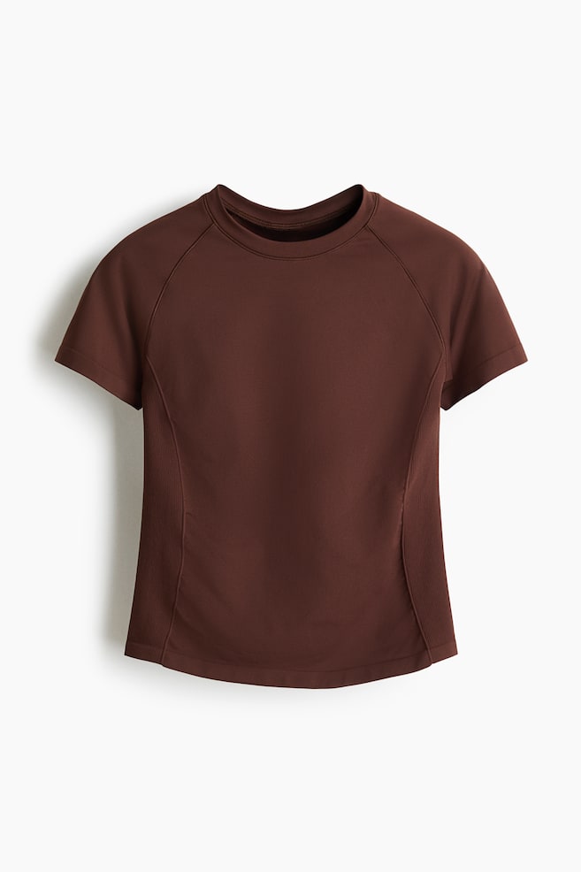 Camiseta de deporte Seamless Slim Fit con DryMove™ - Marrón - 1