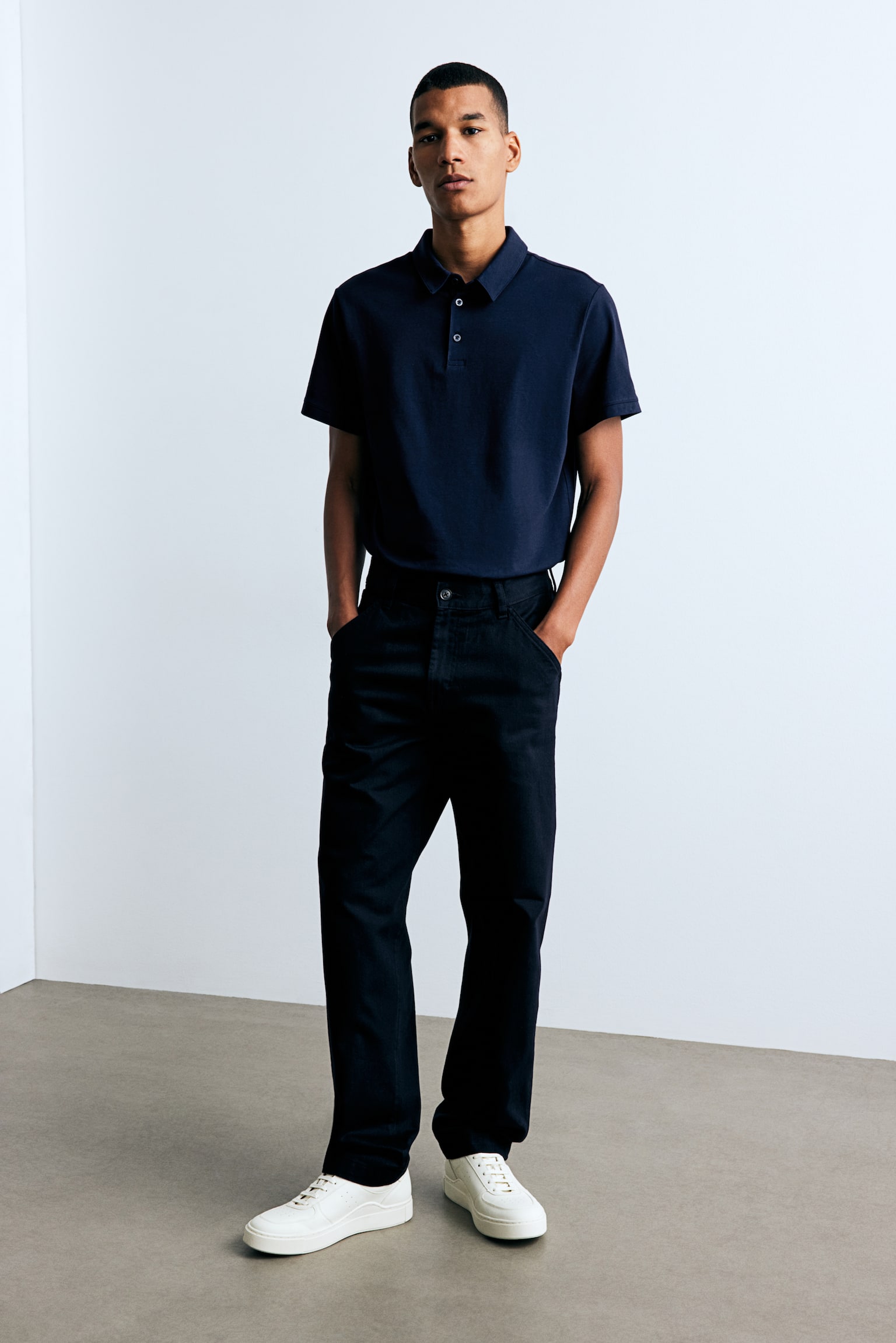 Slim Fit Polo shirt - Navy blue/White/Black/Dark grey - 4