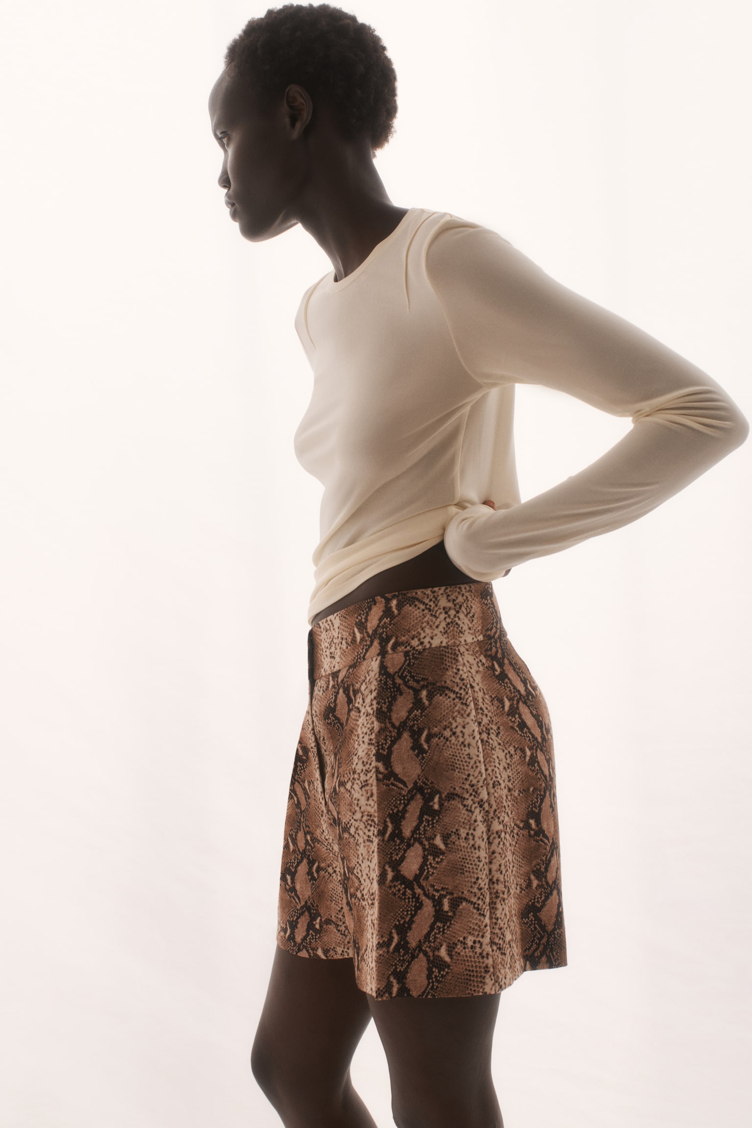 Женские шорты H&M Patterned Dressy, цвет: Бежевый — фото 3