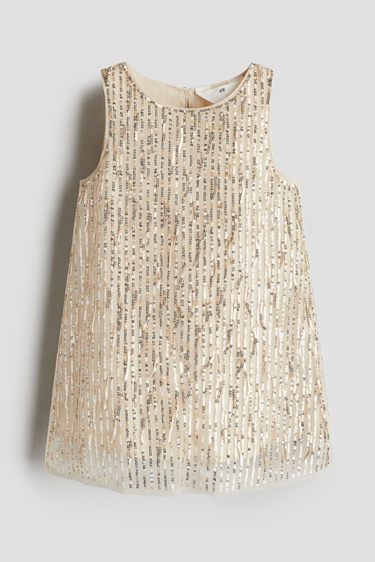 Gold-colored Sequined A-Line Dress for kids | H&M US Gold-colored Sequined A-Line Dress for kids | H&M US