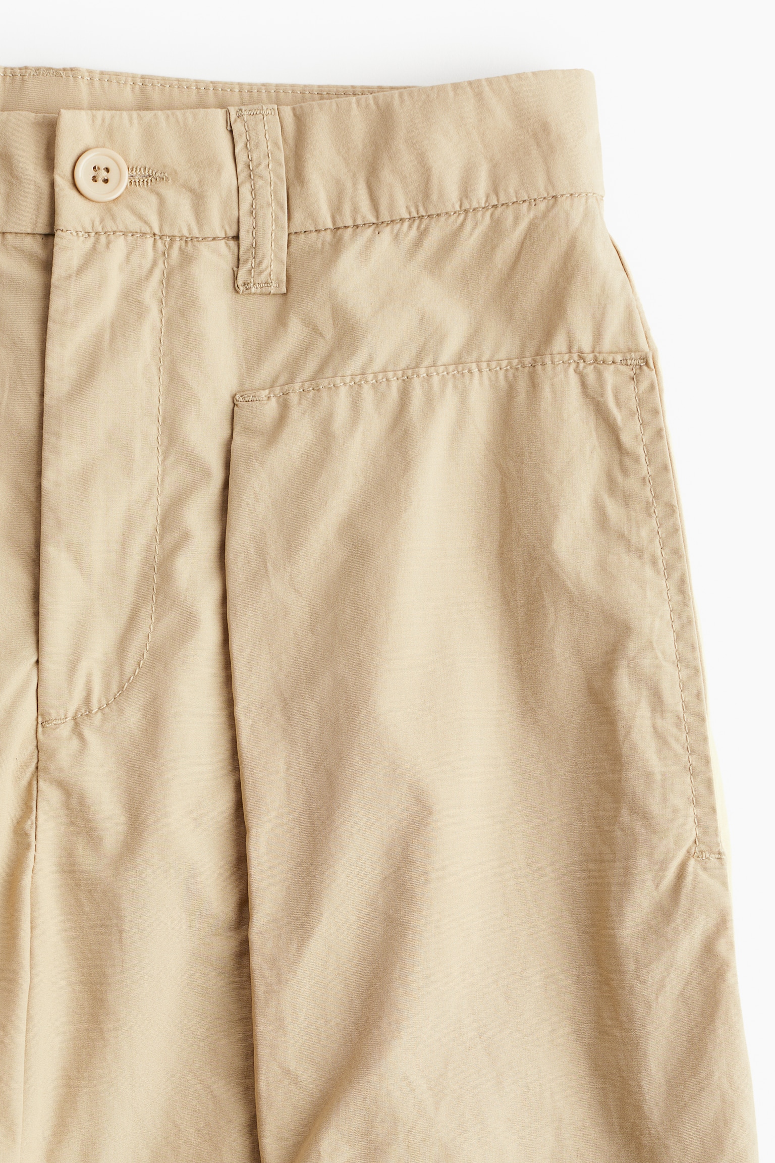 Cotton cargo trousers - Light beige/Black/Beige - 7