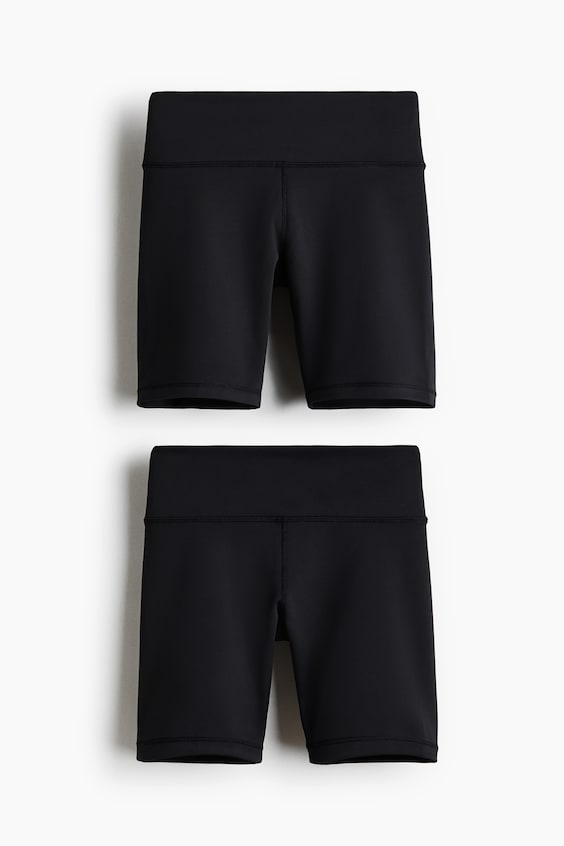 Детские шорты H&M 2-pack Sports cycling shorts with DryMove™