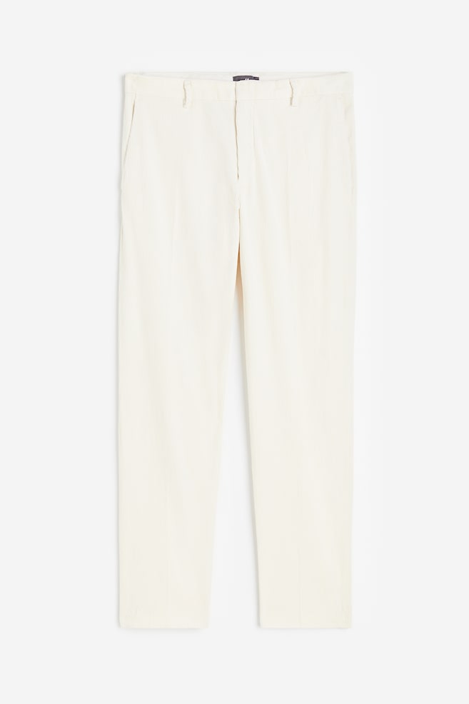 Slim Fit Corduroy trousers - White/Black/Beige/Dark grey - 2