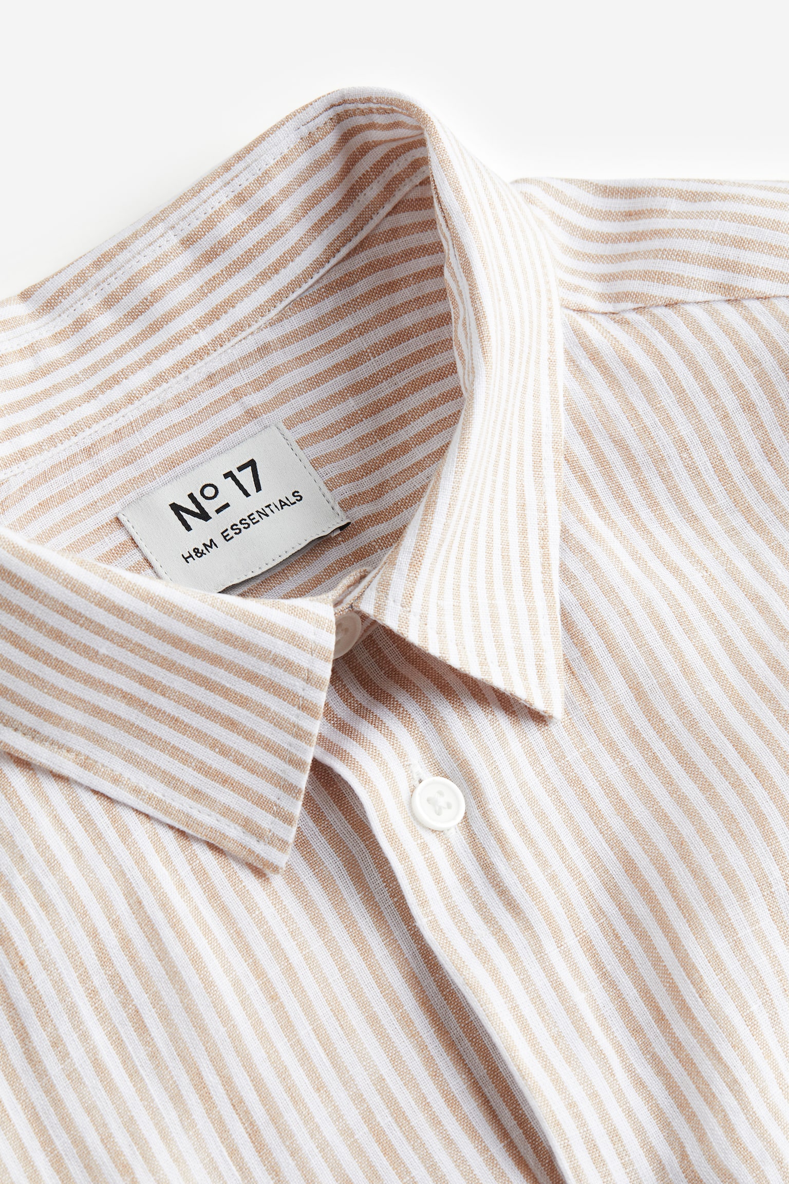 Regular Fit Linen Shirt - Light beige/Stripe/White/Light beige/Light blue/Light beige/Light blue/White stripe/Black/Dark beige - 2