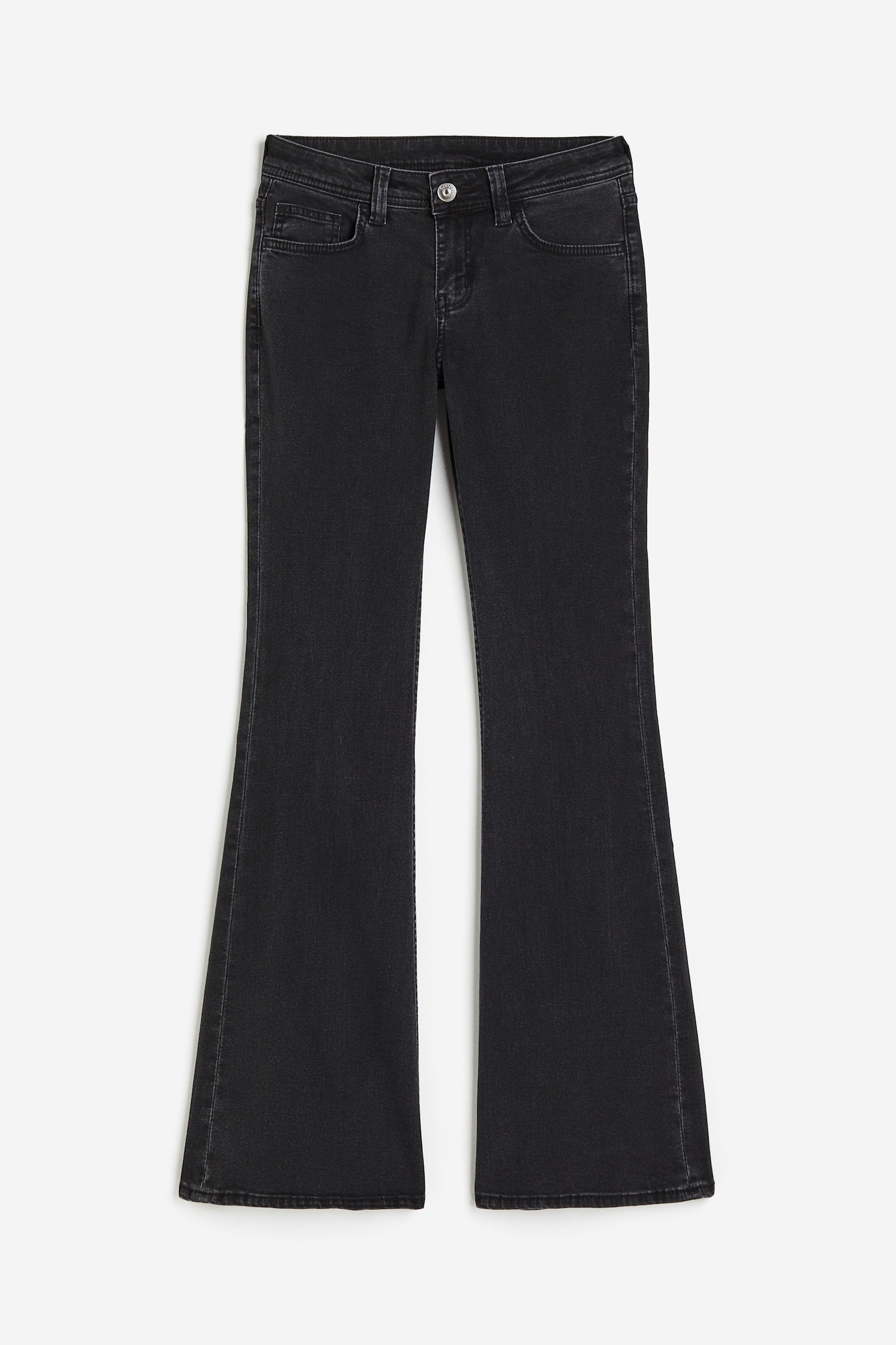 Flared Low Jeans - Black - 1