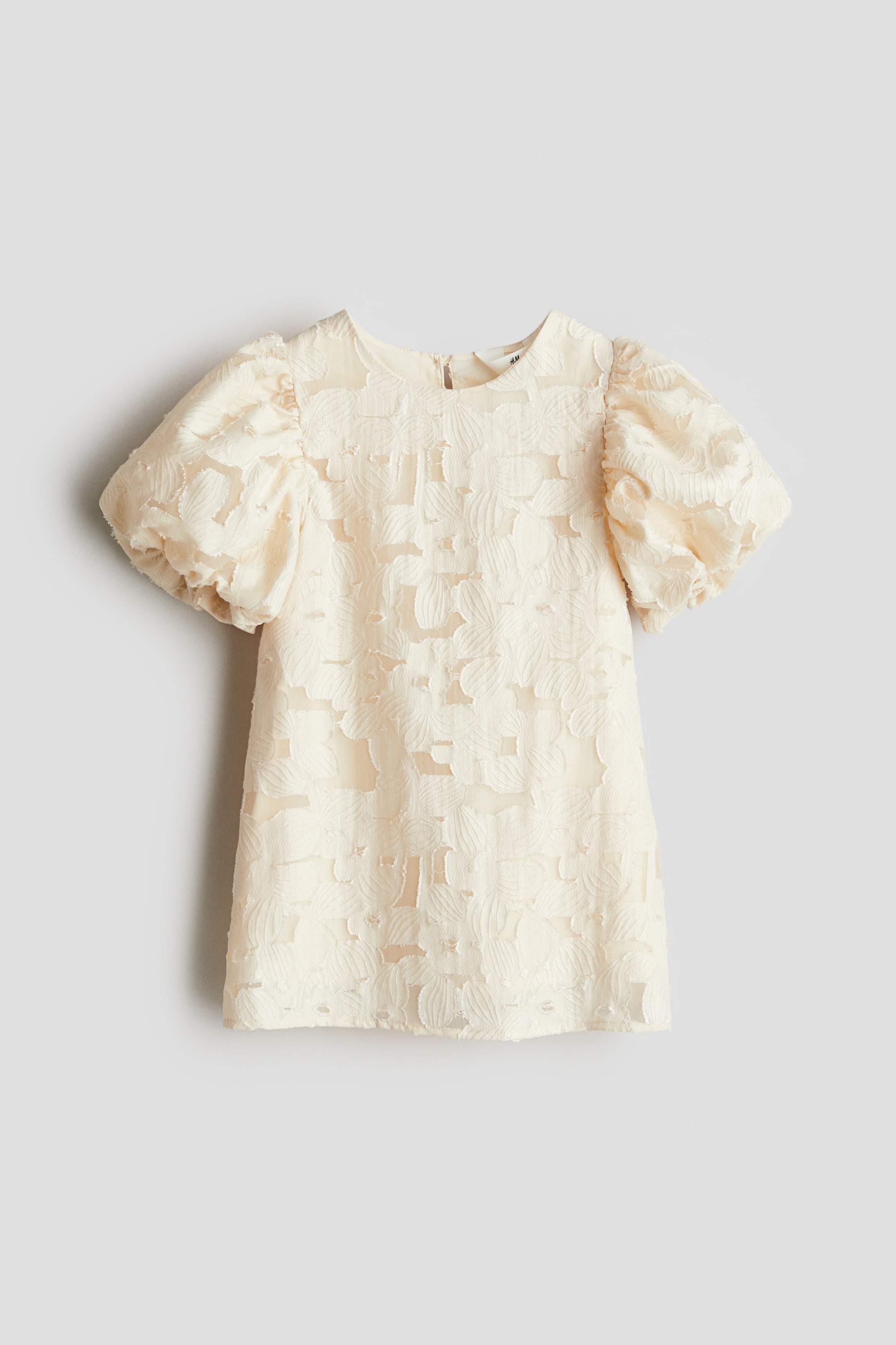 Jacquard-weave dress - Cream - Kids | H&M GB 4