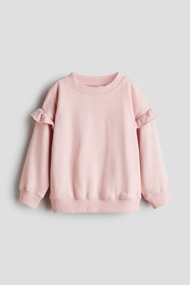 Chandail volanté - Rose clair/Rose corail/Vert menthe/Rouge foncé/Rose/Violet clair - 1
