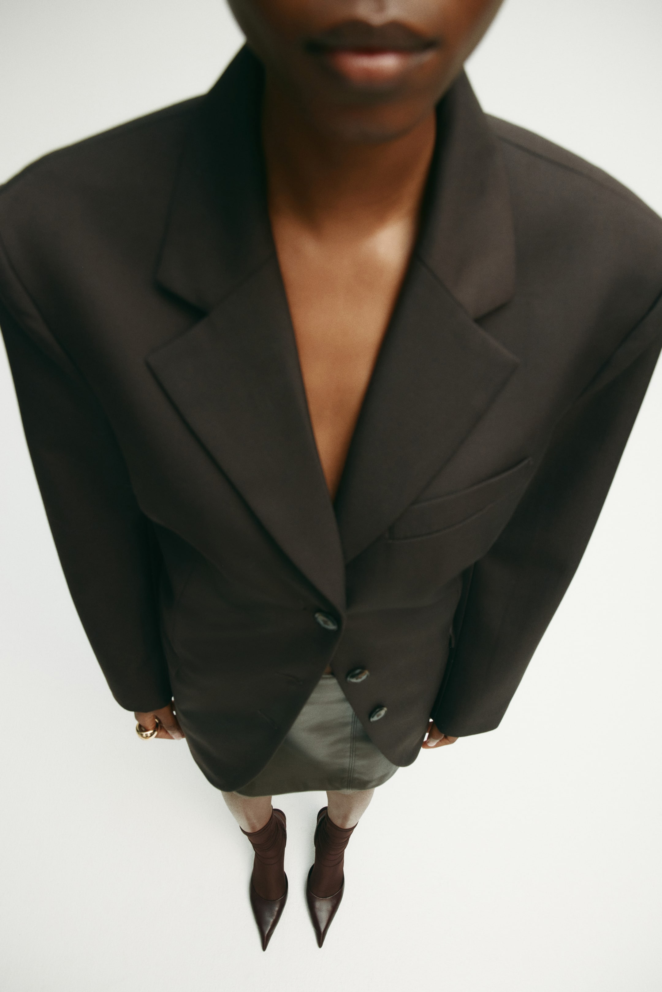 Agrandir l'image: Mi-bas en mesh - Marron foncé - FEMME | H&M FR 6