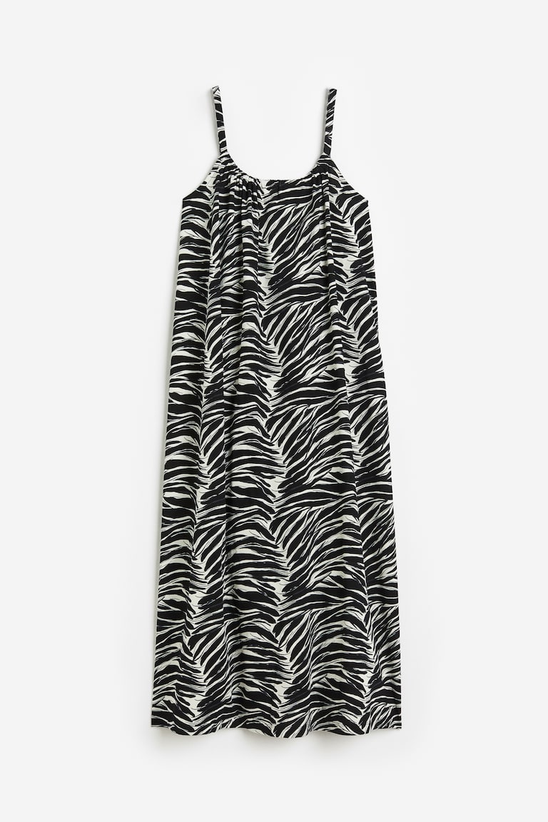 Women's White/Green patterned Oversized jersey dress | H&M