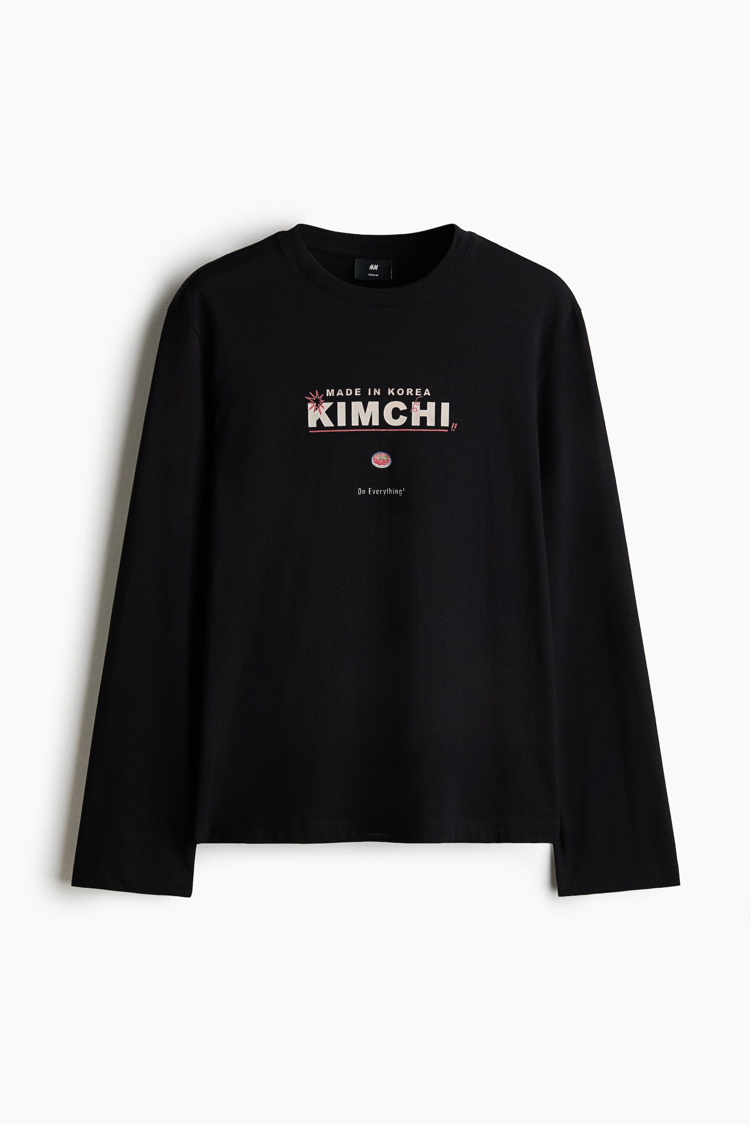 Regular Fit Printed long-sleeved cotton T-shirt - Black/Kimchi/Dark brown/Earl's Oyster Bar