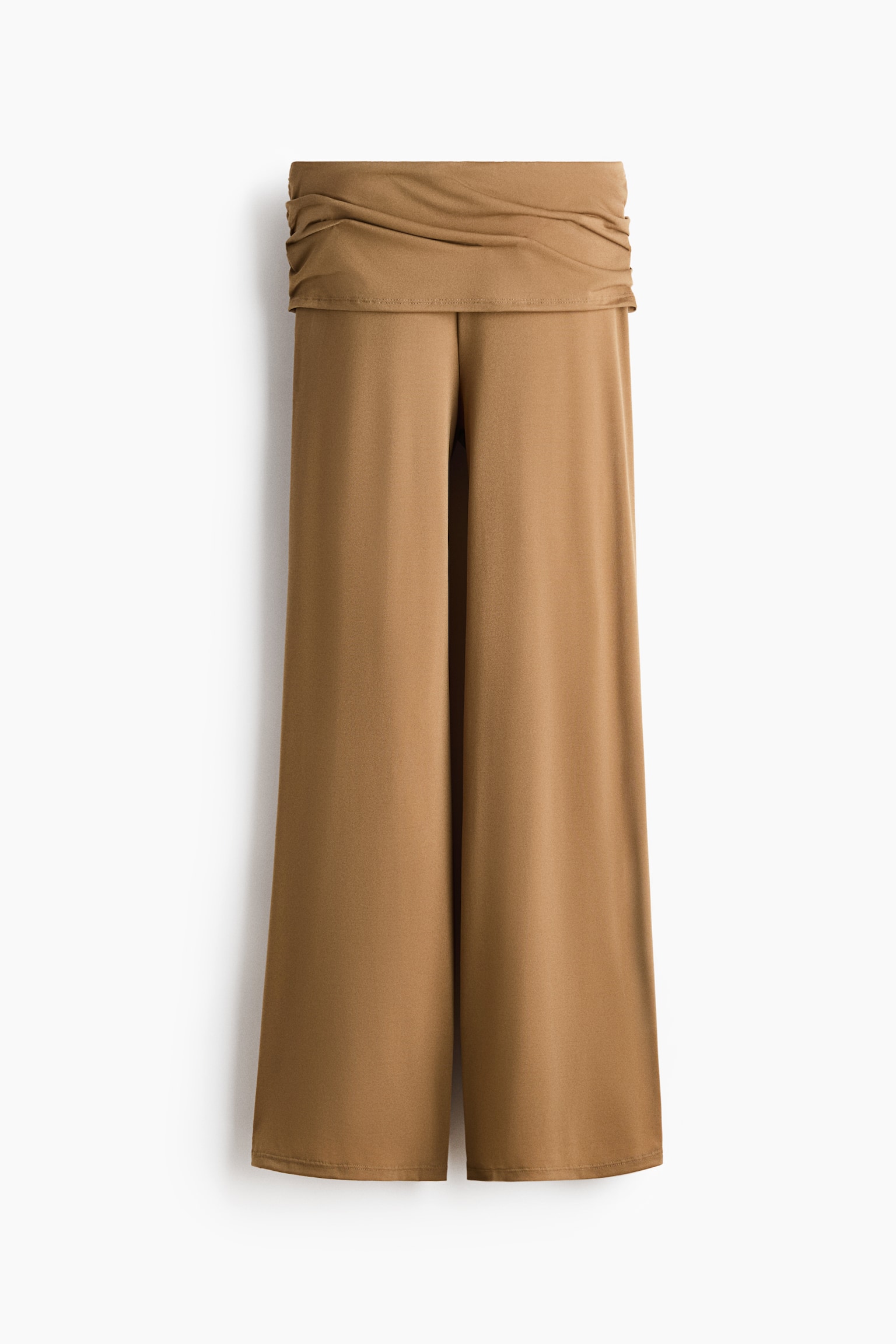 Draped Fine-Knit Pants - Dark beige/Black/Rust red - 1