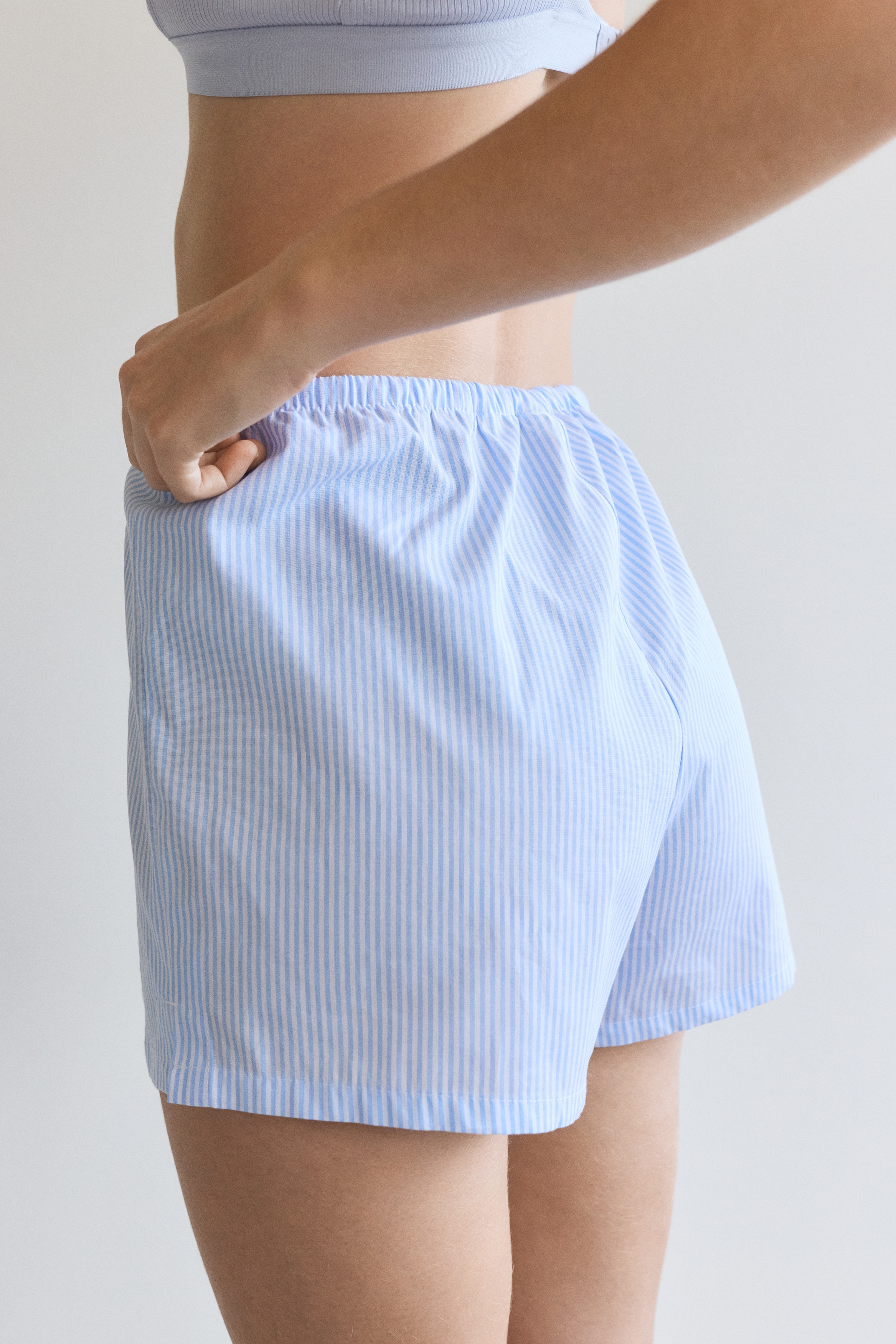 コットンポプリンパジャマショートパンツ 2枚セット - ライト