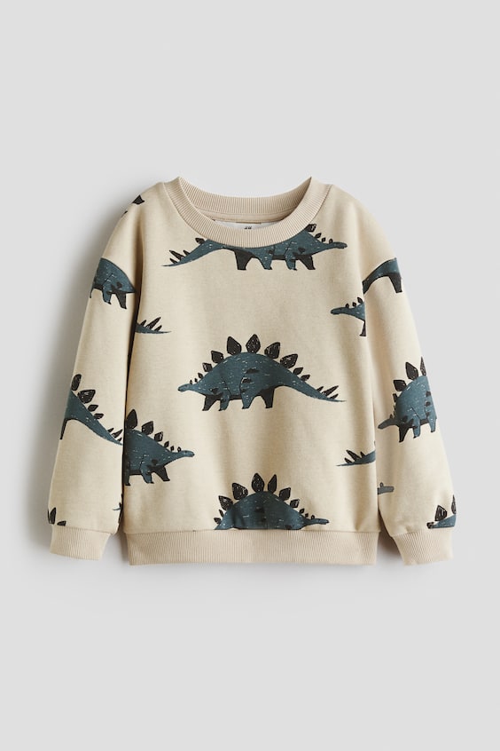 Детские худи H&M Printed Brushed-Inside Sweatshirt