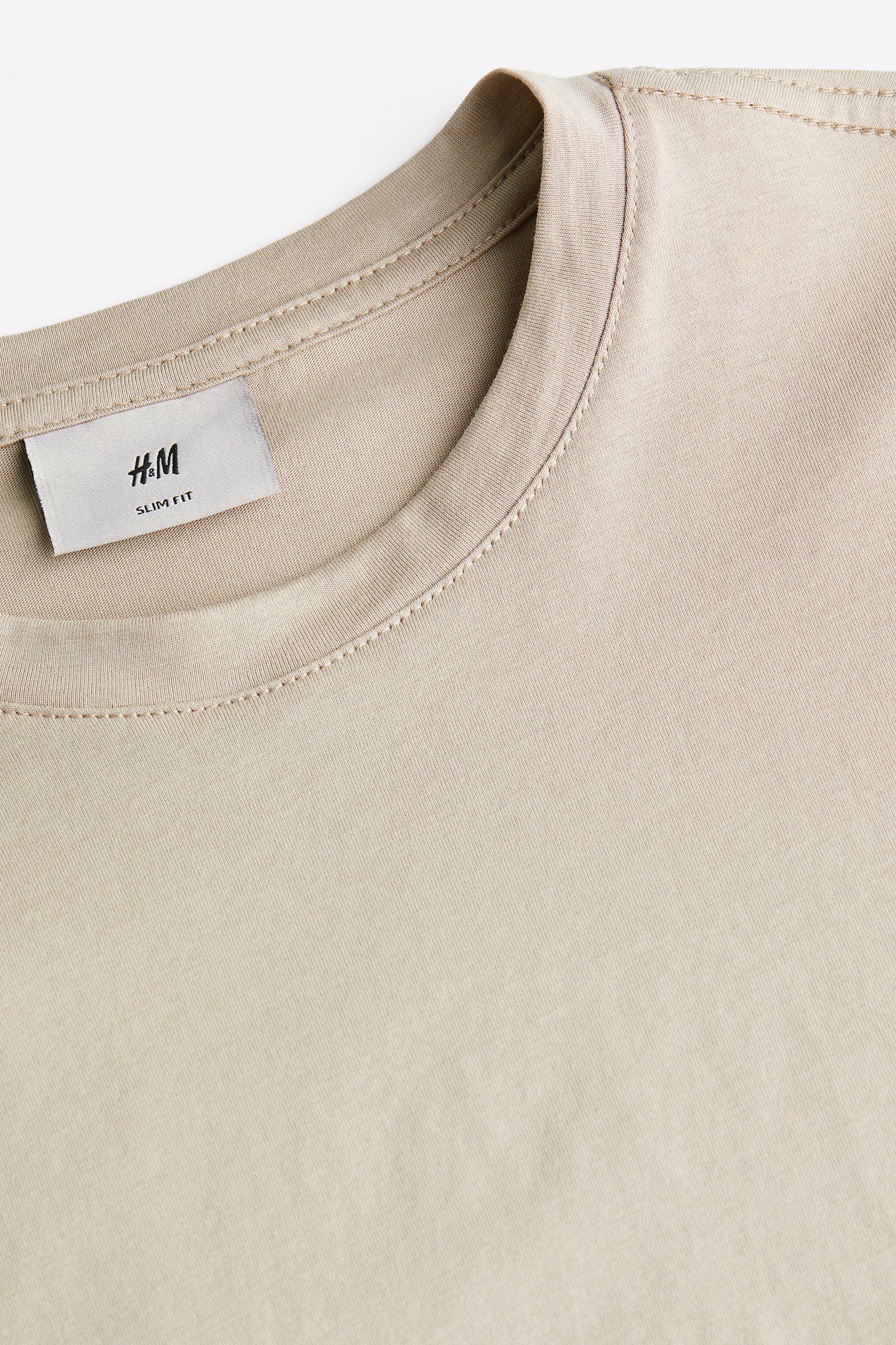 Slim Fit Pima cotton T-shirt - Beige/Light brown/Dark khaki green/Raspberry red/Black/White/Navy blue/Light blue/Mint green/Light grey marl/Yellow/Light blue/Turquoise/Navy blue/Beige - 2