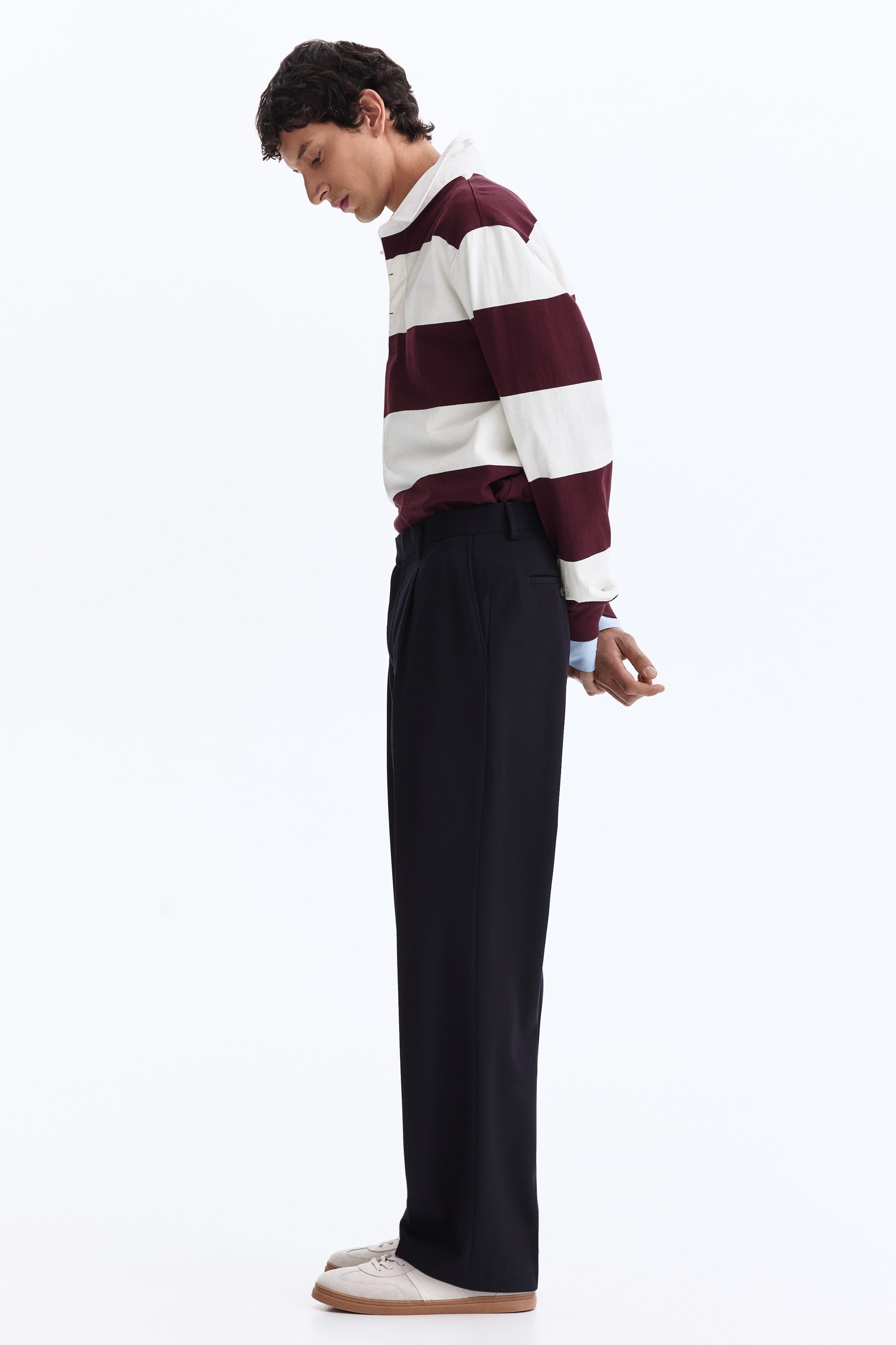 Мужские брюки H&M Relaxed-Fit Wool-Blend Tailored Pants — фото 3