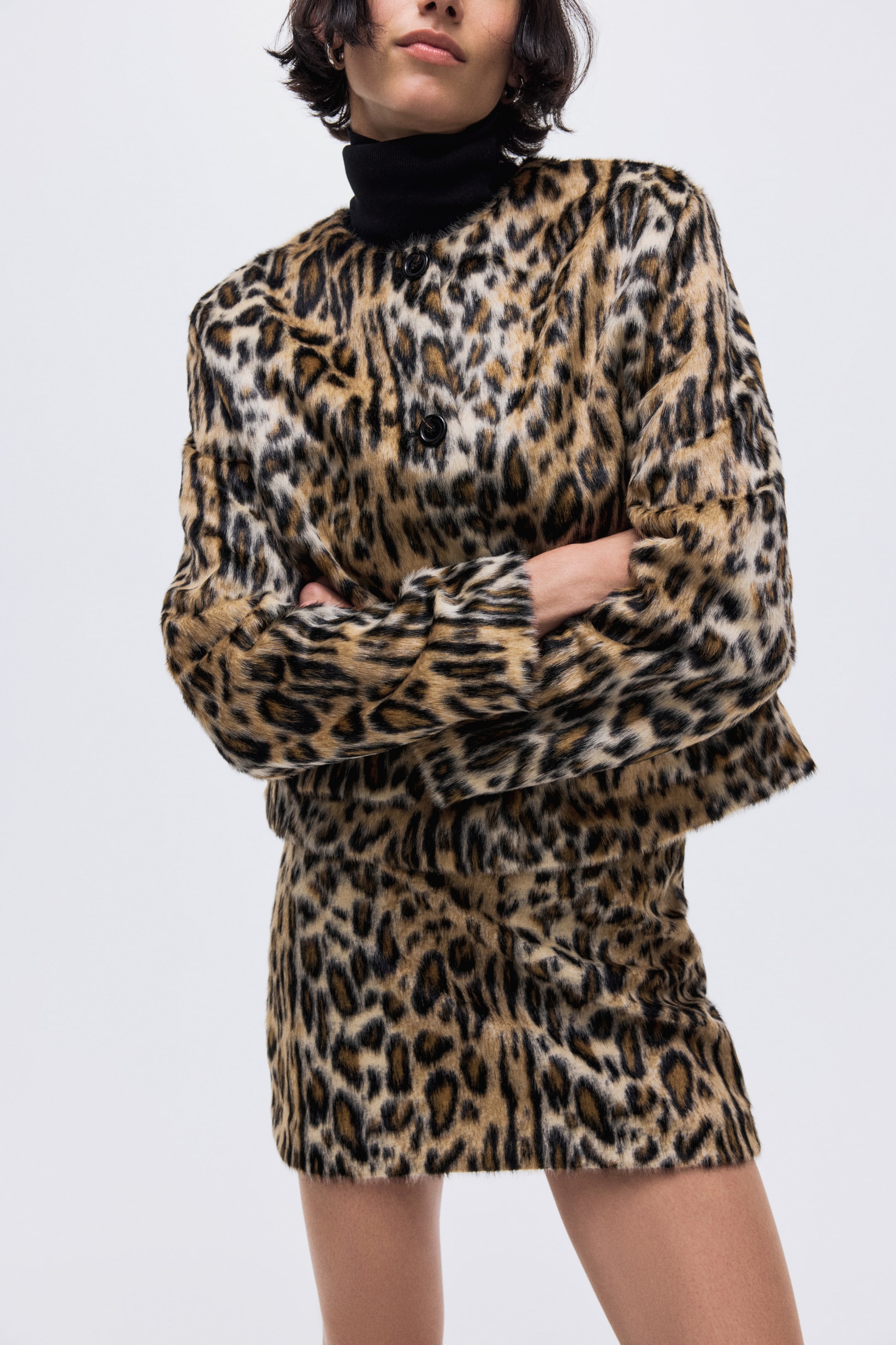 Zobrazit větší obrázek: Minisukně - Béžová/leopardí potisk - ŽENY | H&M CZ 1