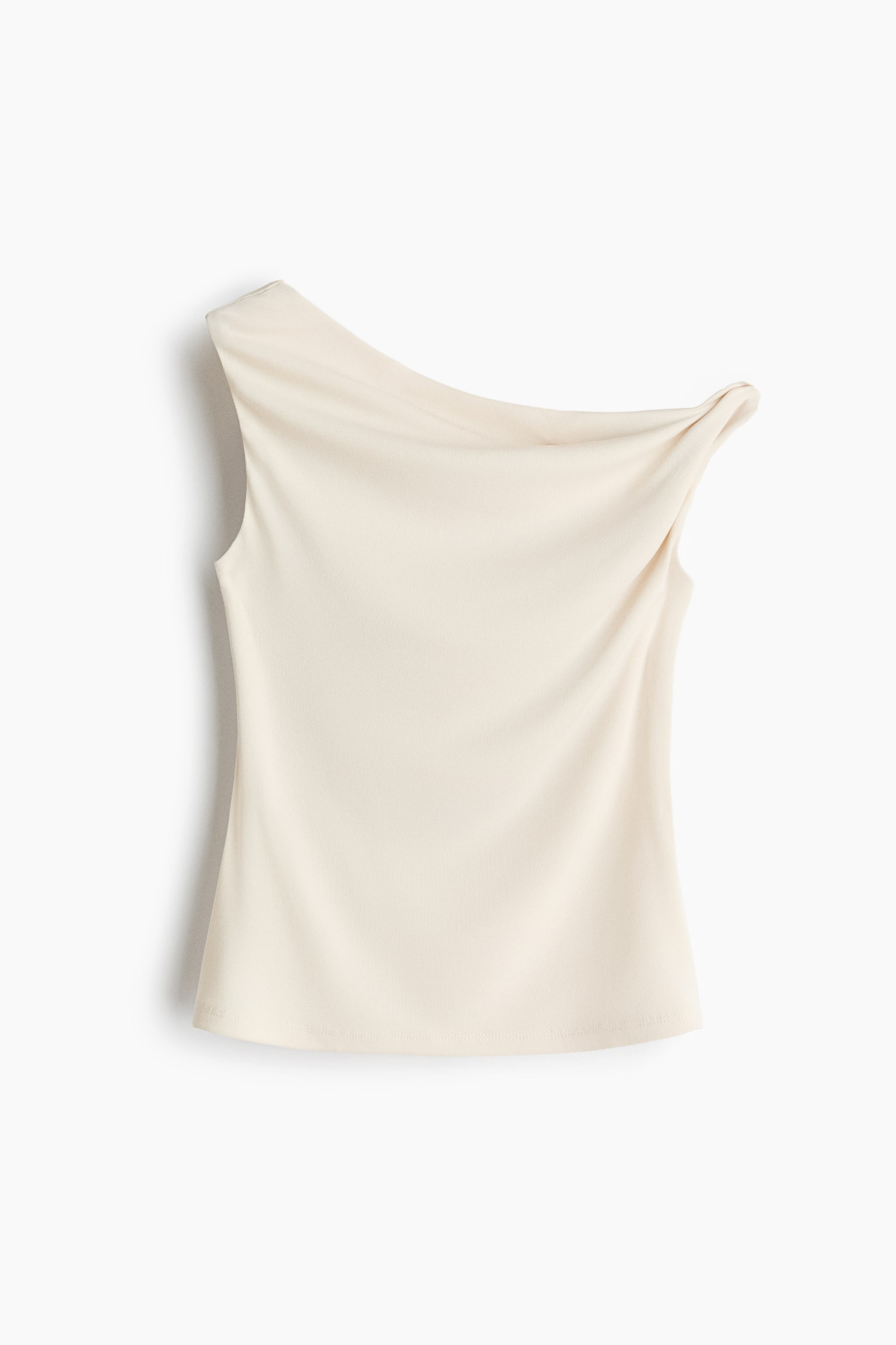 One-shoulder top - Cream/Dark brown/Dark green/Black - 2