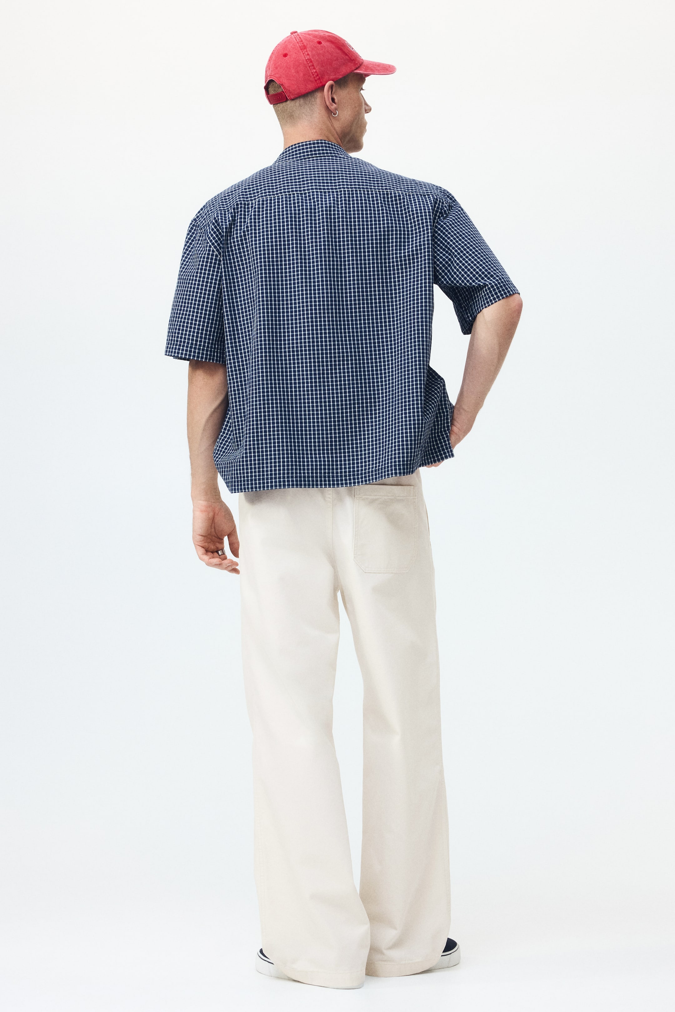 Pantalon ample en toile de coton