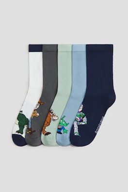 5-pack mönstrade strumpor