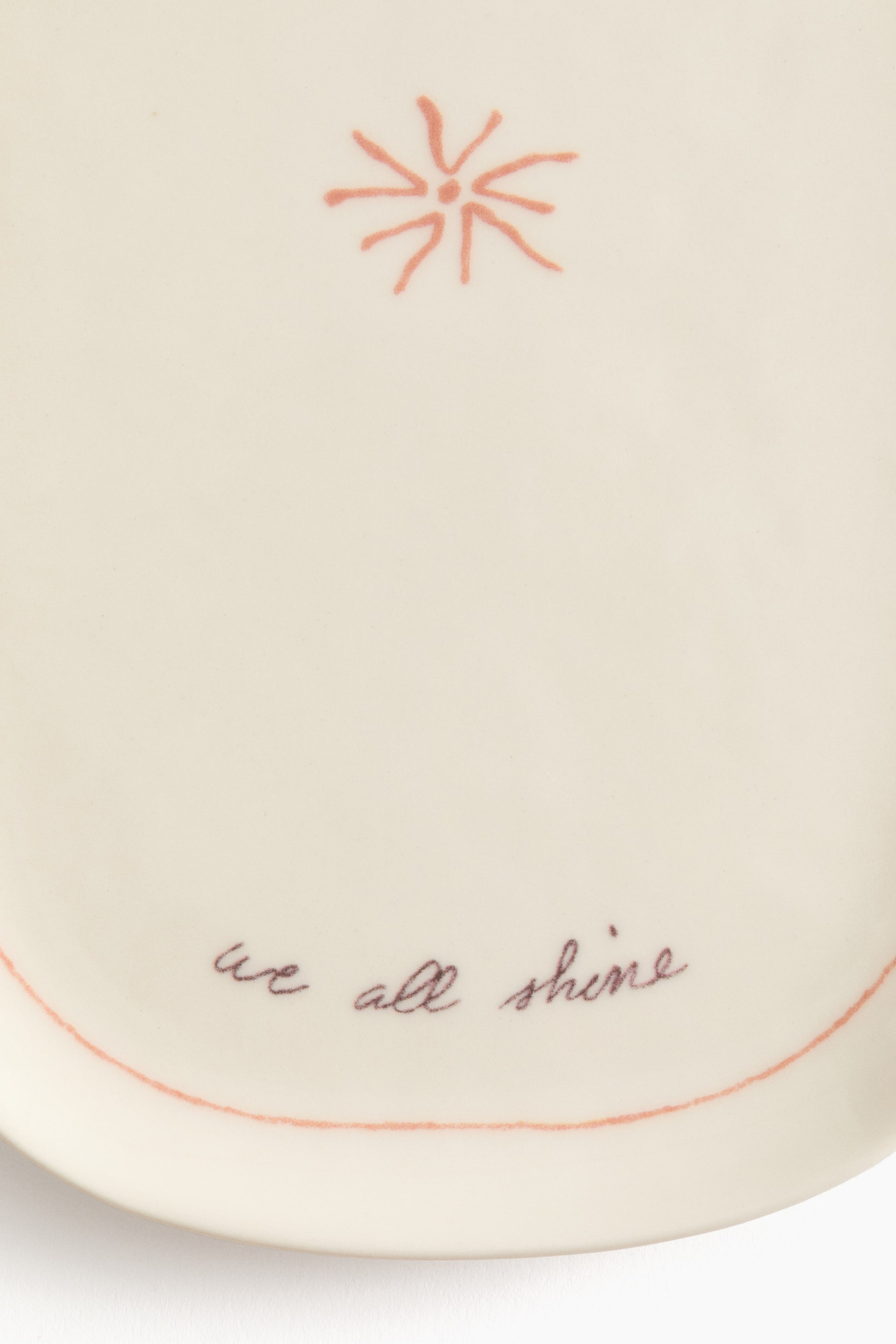 Stoneware Serving Plate with Motif