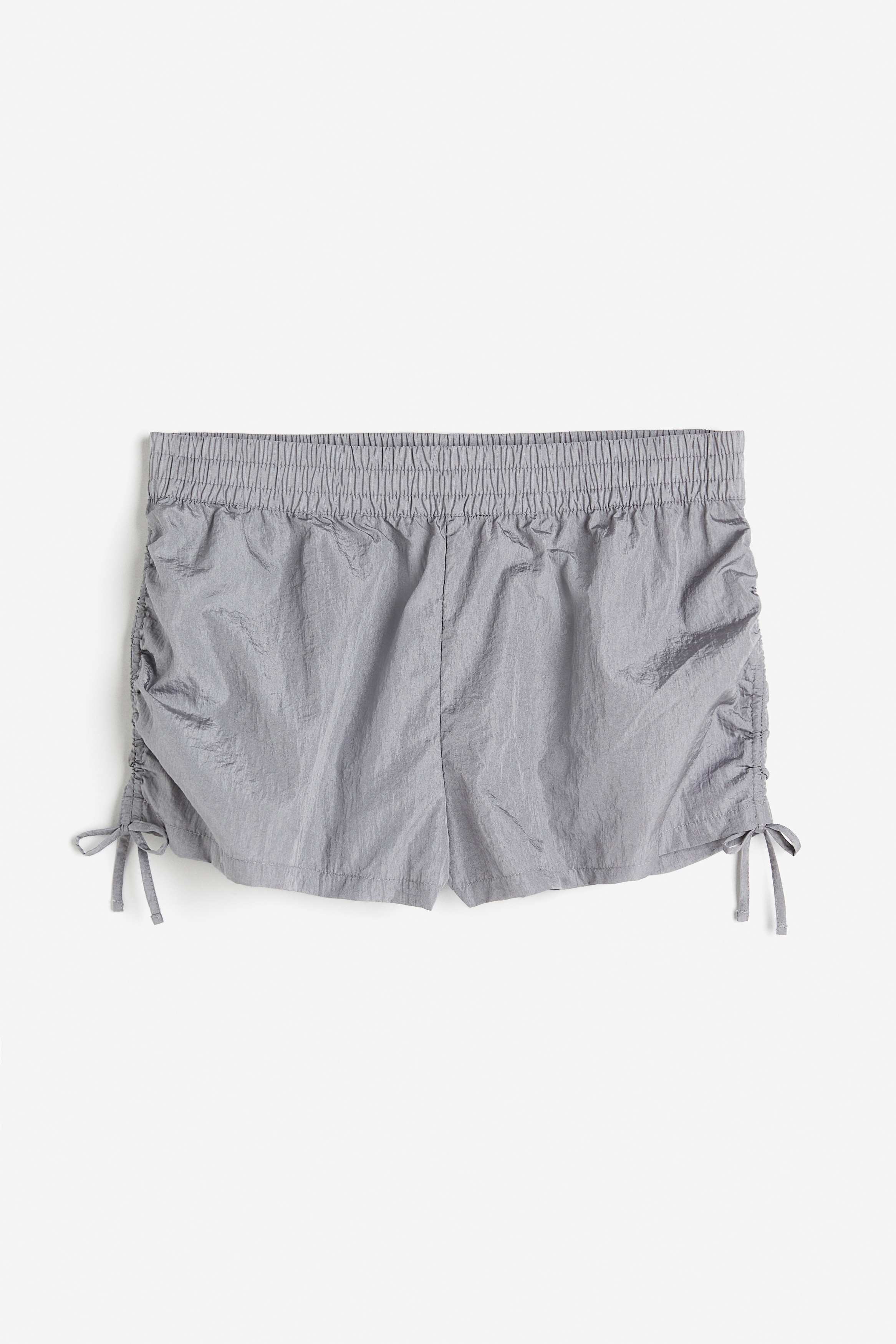 Drawstring-detail nylon pull-on shorts - Grey - Ladies | H&M IN