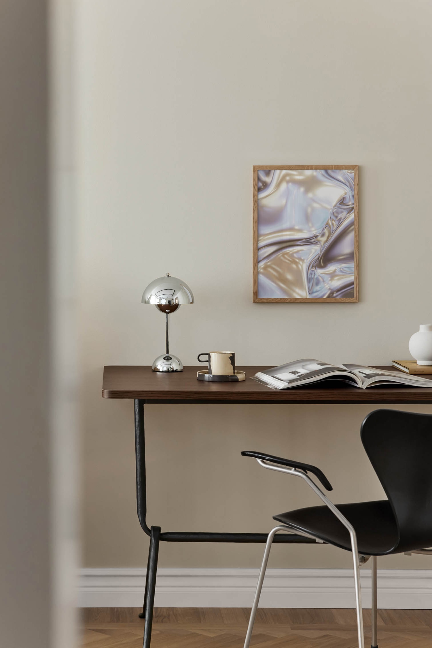 Metallic I Juliste - Valkoinen