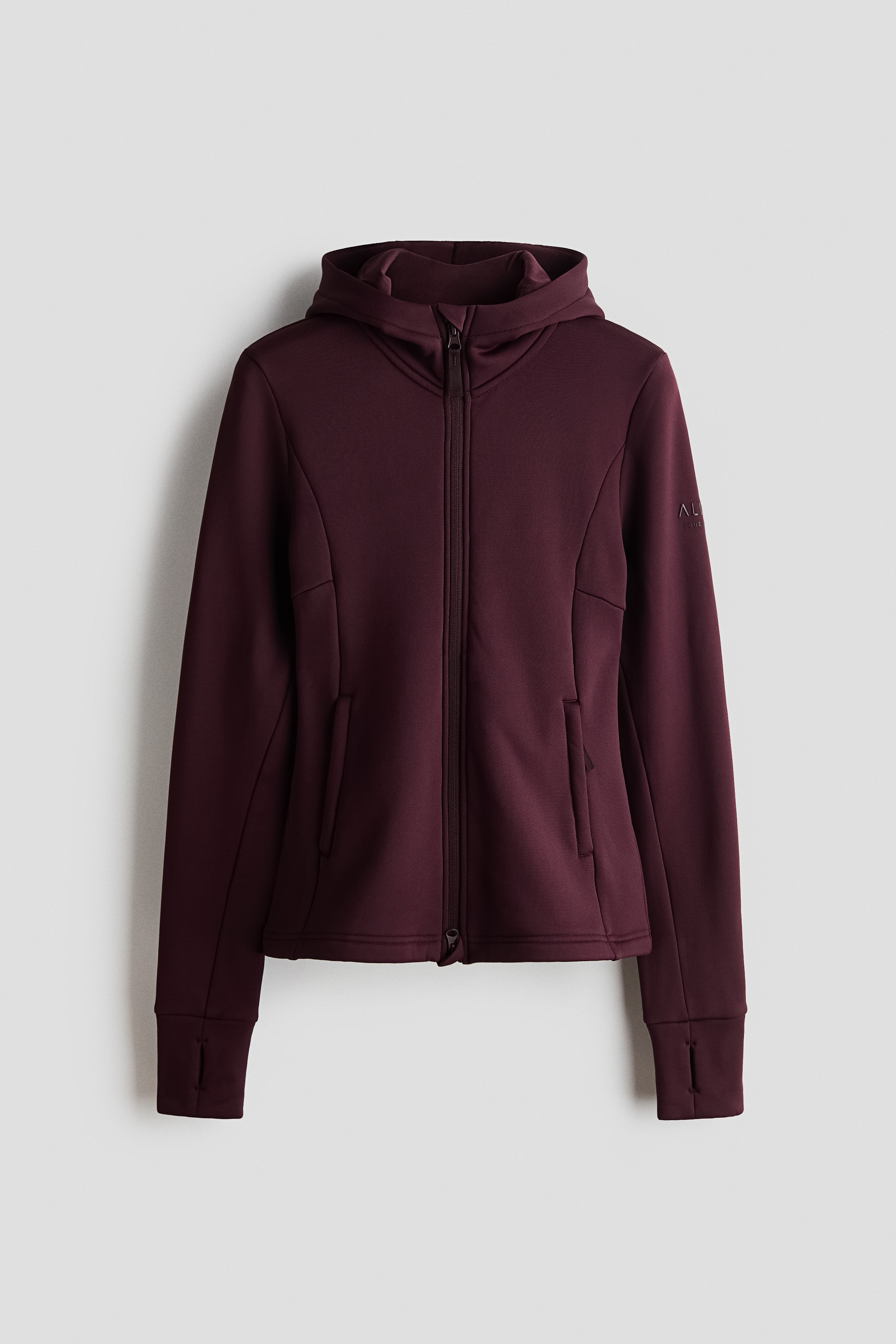 Hupullinen treenitakki Slim Fit - Suklainen luumu/Khakinvihreä/Musta