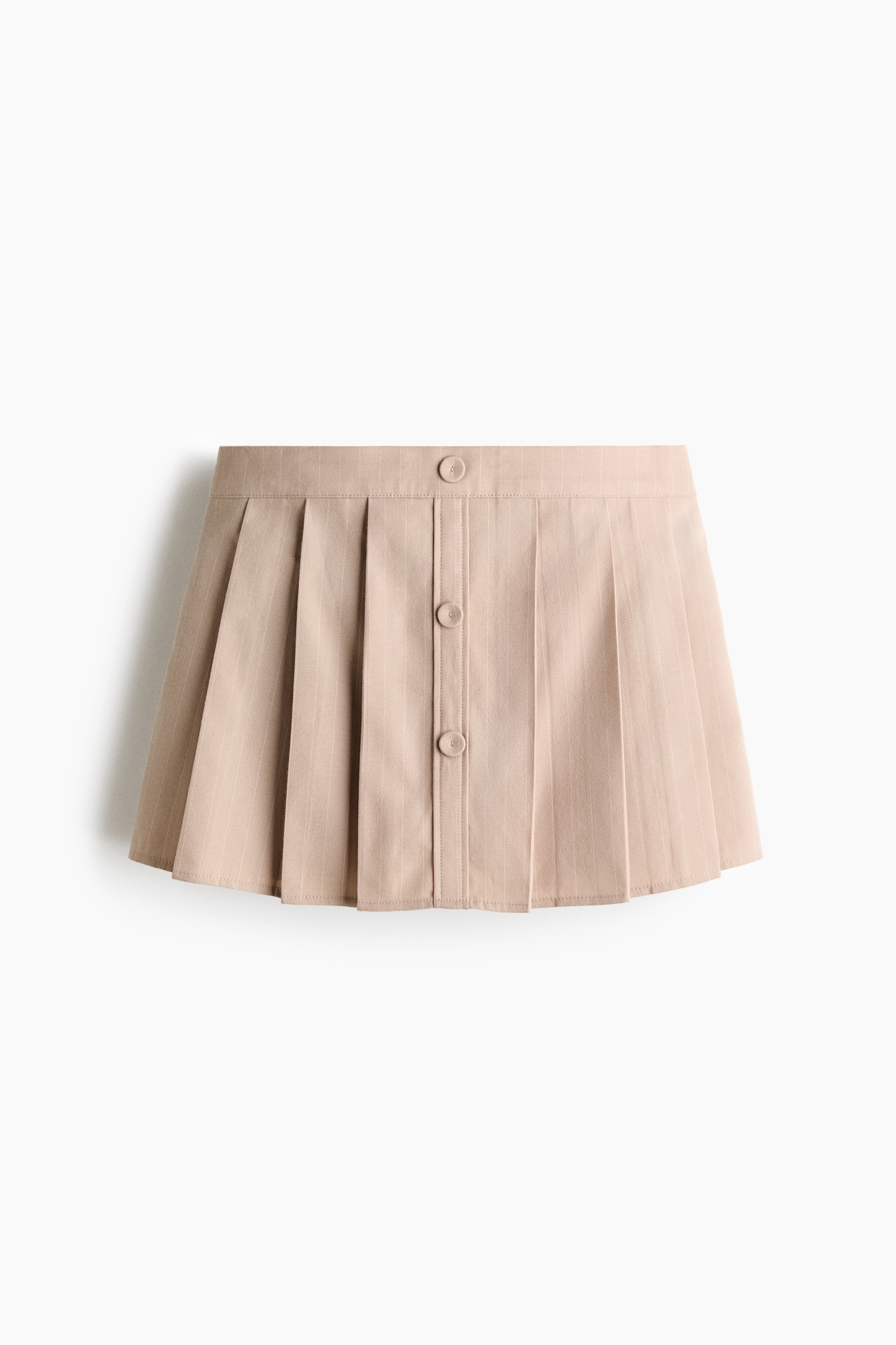 Pleated twill skort - Beige/Pinstriped/Dark grey/Pinstriped/Navy blue/Pinstriped