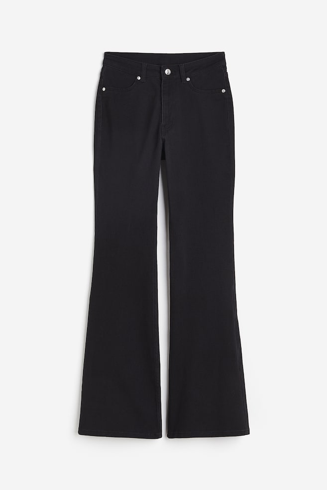 Flared twill trousers - Black/Dark grey/Light beige/White/dc/dc/dc/dc - 1