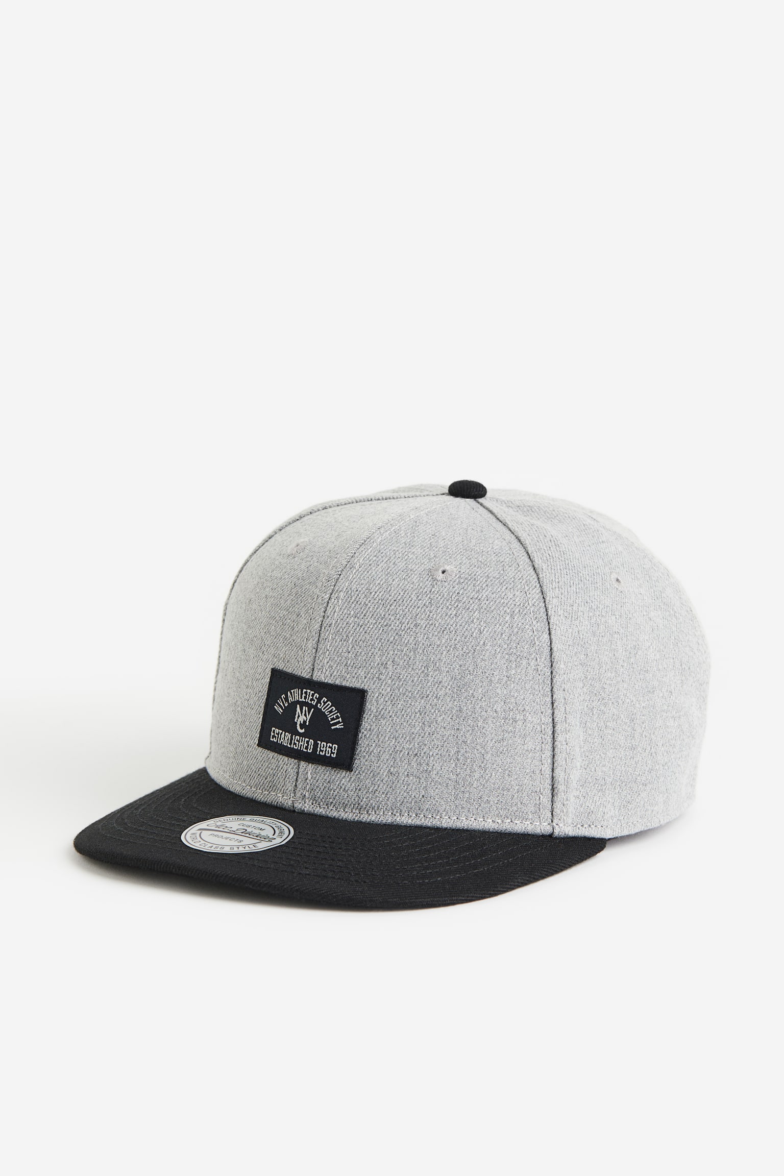 Appliquéd cap - Grey/Black - 1