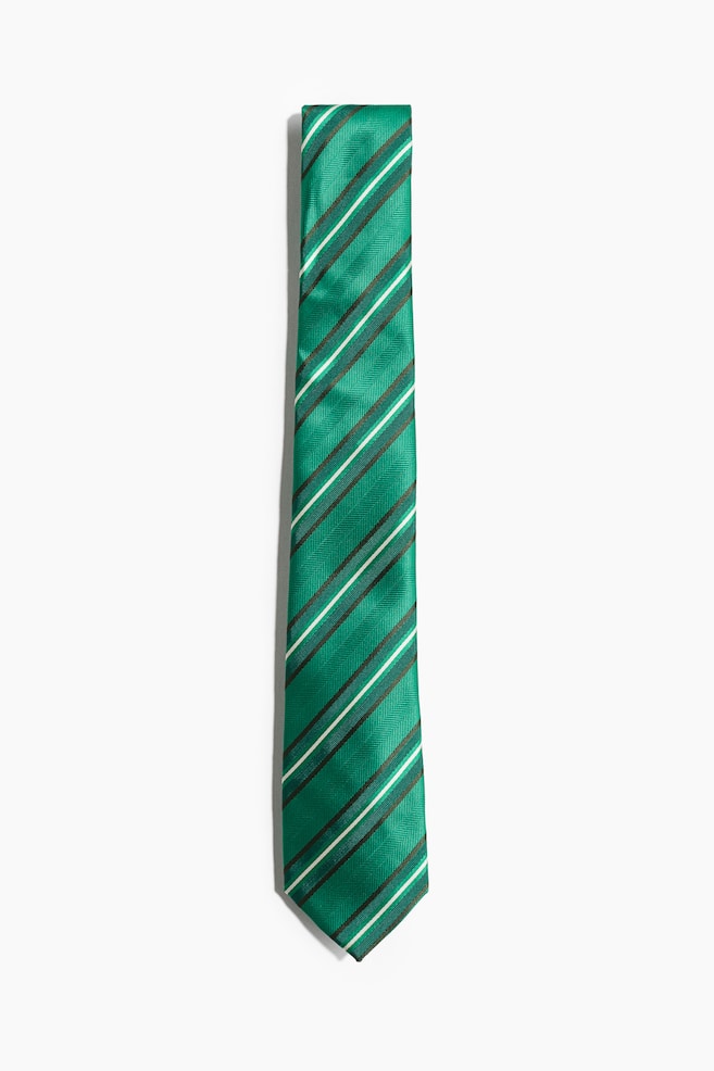 Patterned tie - Green/Striped/Dark blue/Striped/Burgundy/Striped/Dark blue/Striped/Light blue/Striped - 1
