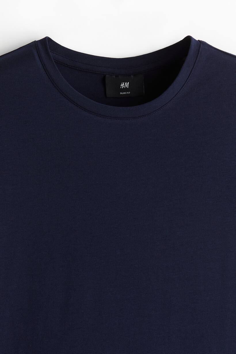 H&M Slim Fit Navy Grid Button Down Shirt MENS